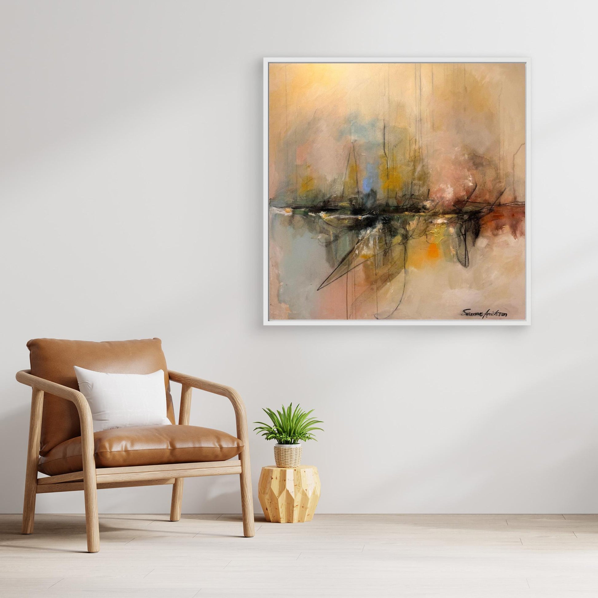 Stor canvas tavla - Braking waves