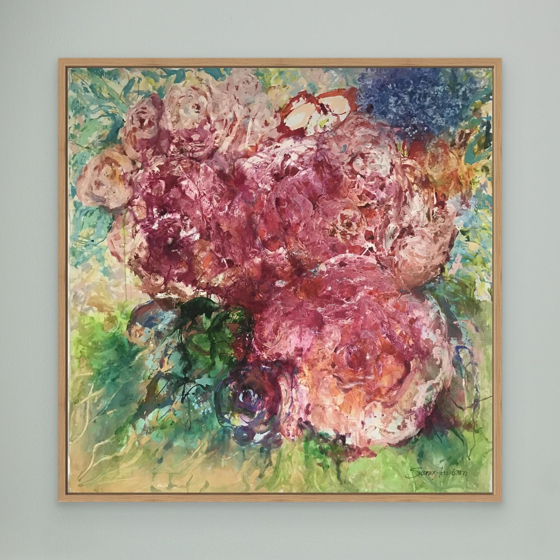 Köpa tavlor - tryck på duk-Abstract Peony Dreams