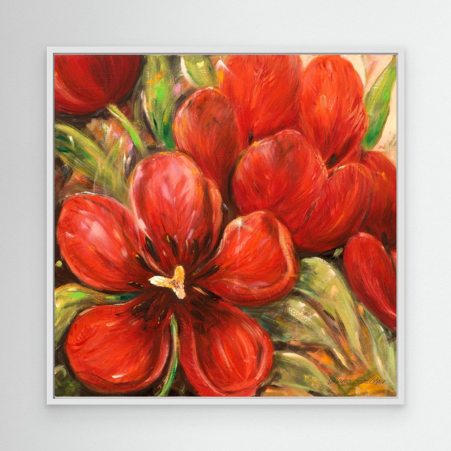 Röda tulpaner - prints on Canvas