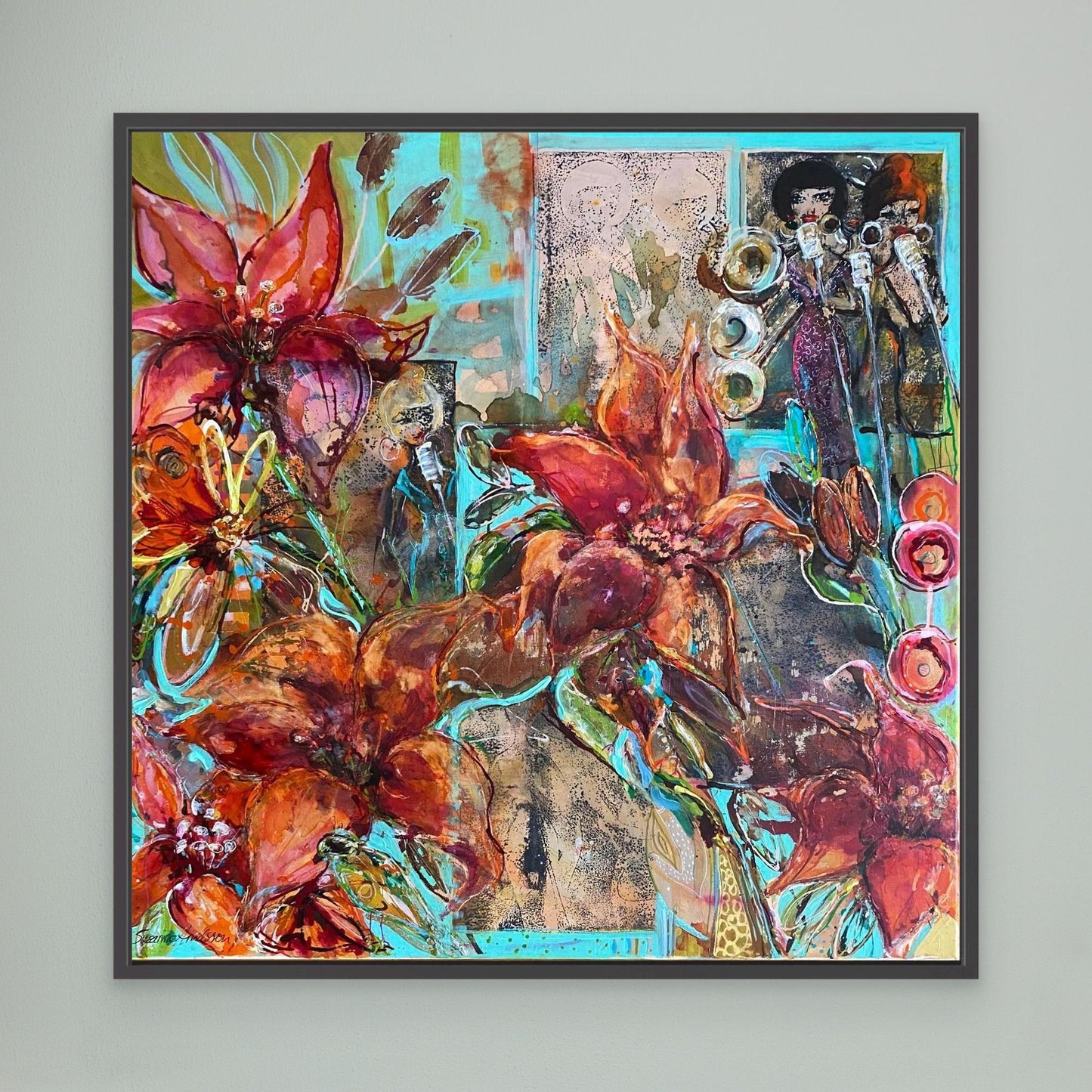 Köpa tavla – Tryck på Canvas Mystical Garden Jazz