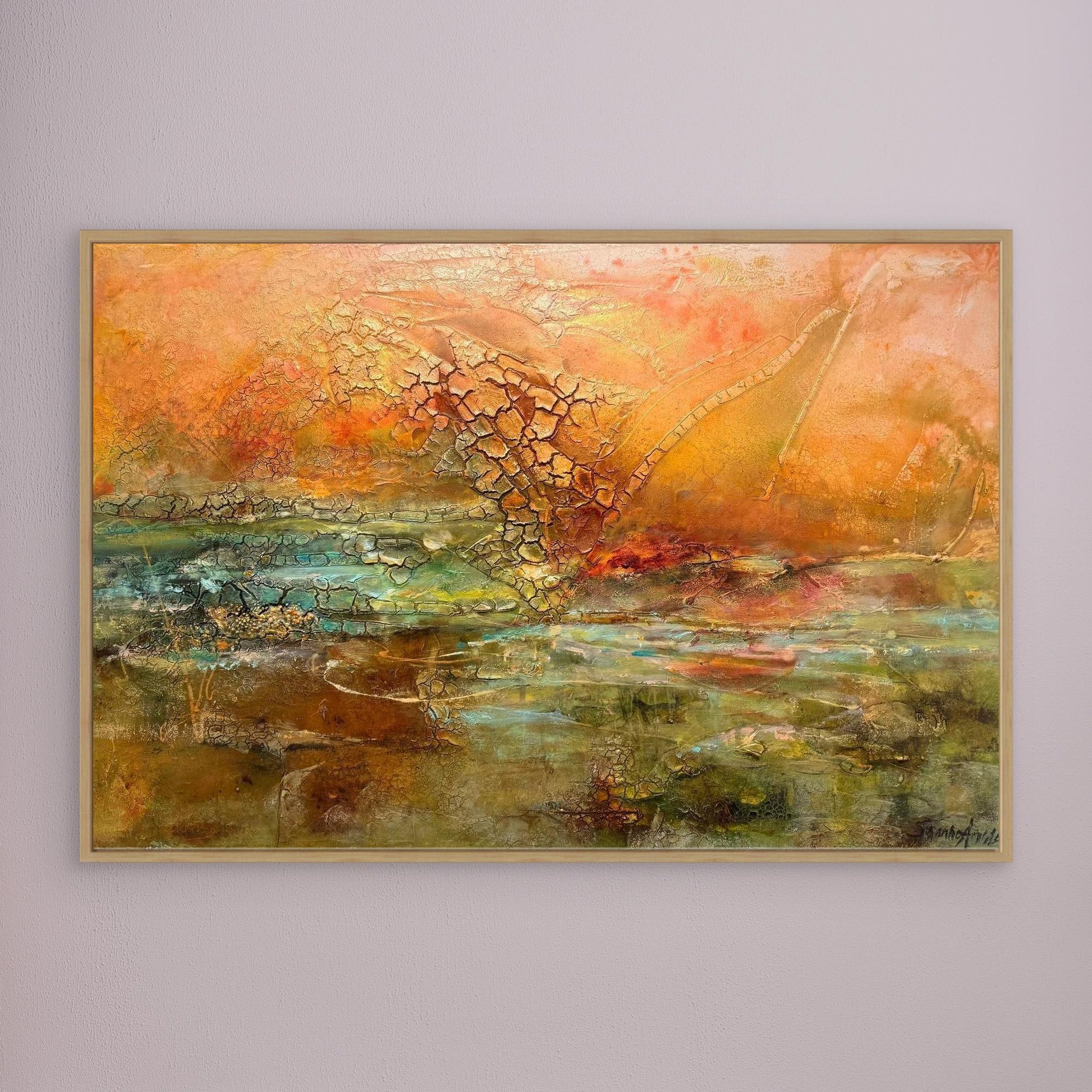 Konsttryck på canvas – Glödande Horisont 