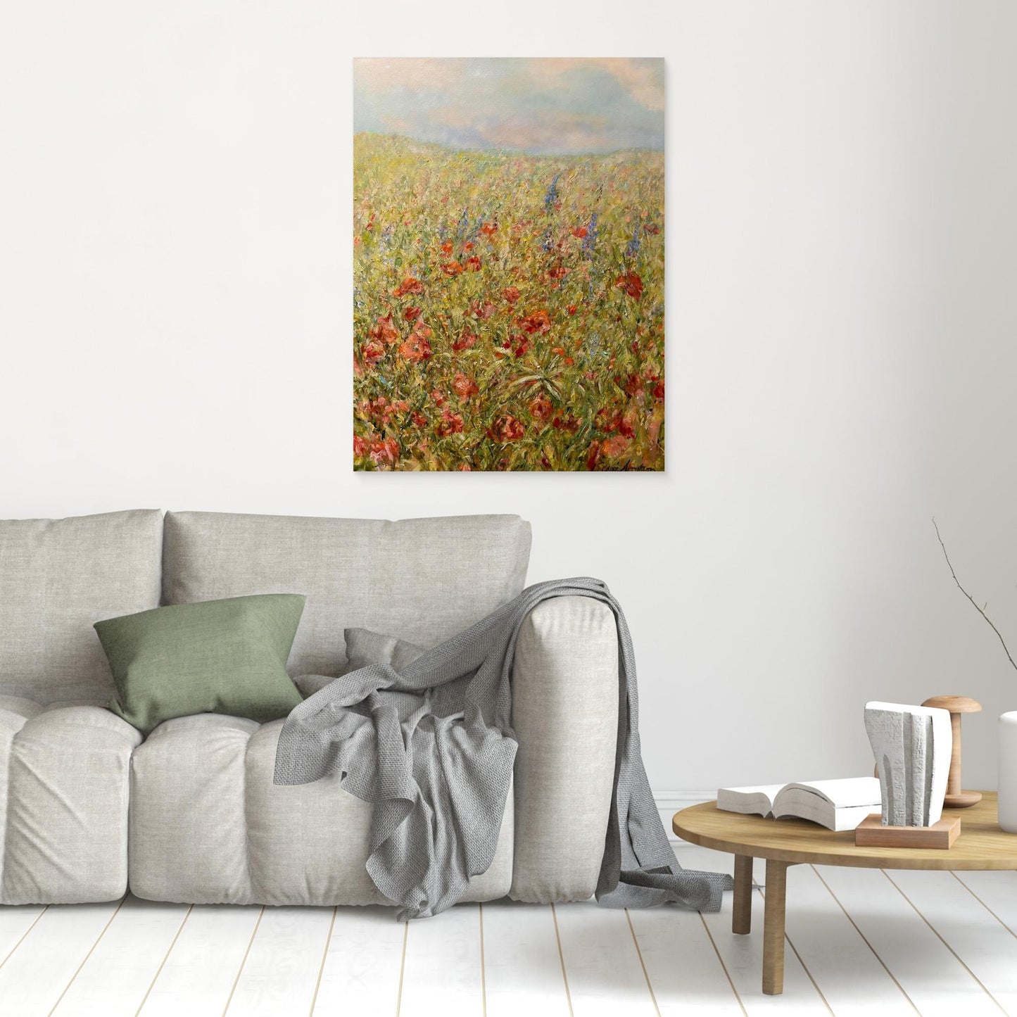 Sommaräng – konsttryck på duk i impressionistisk stil