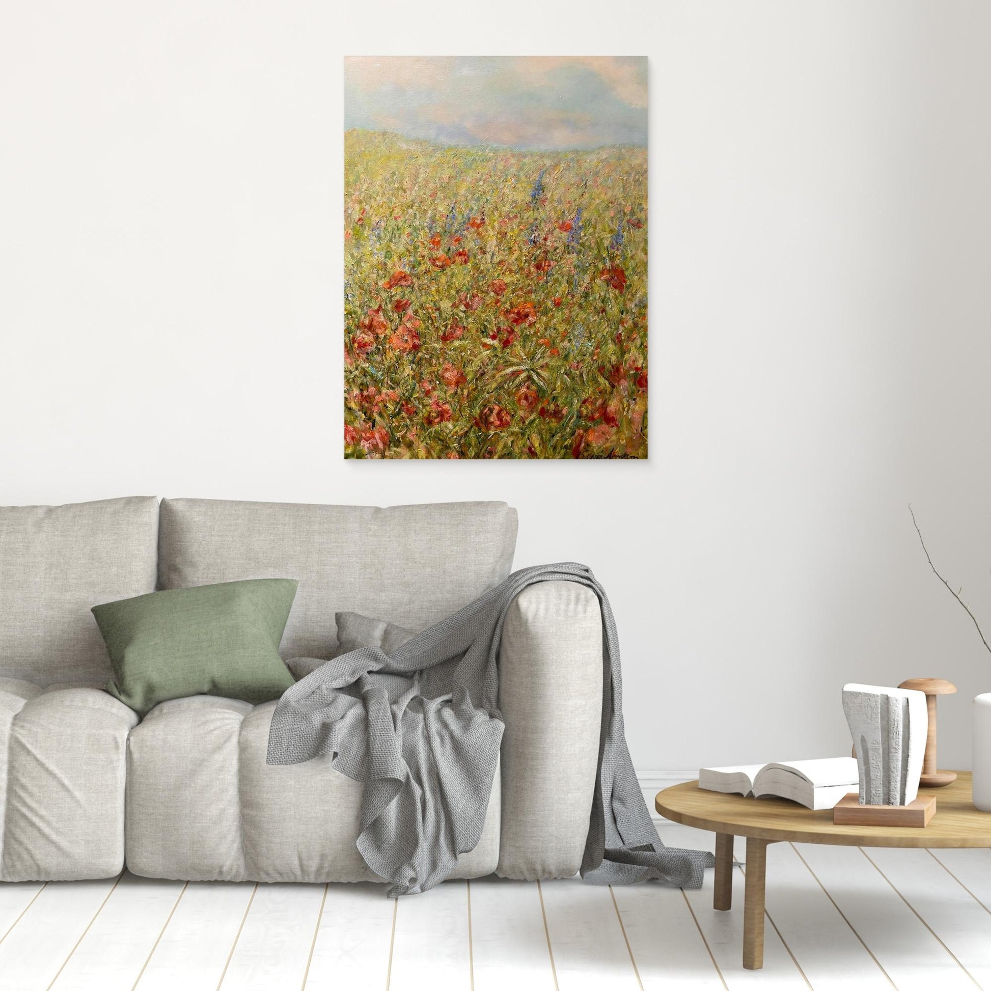 Sommaräng – konsttryck på duk i impressionistisk stil