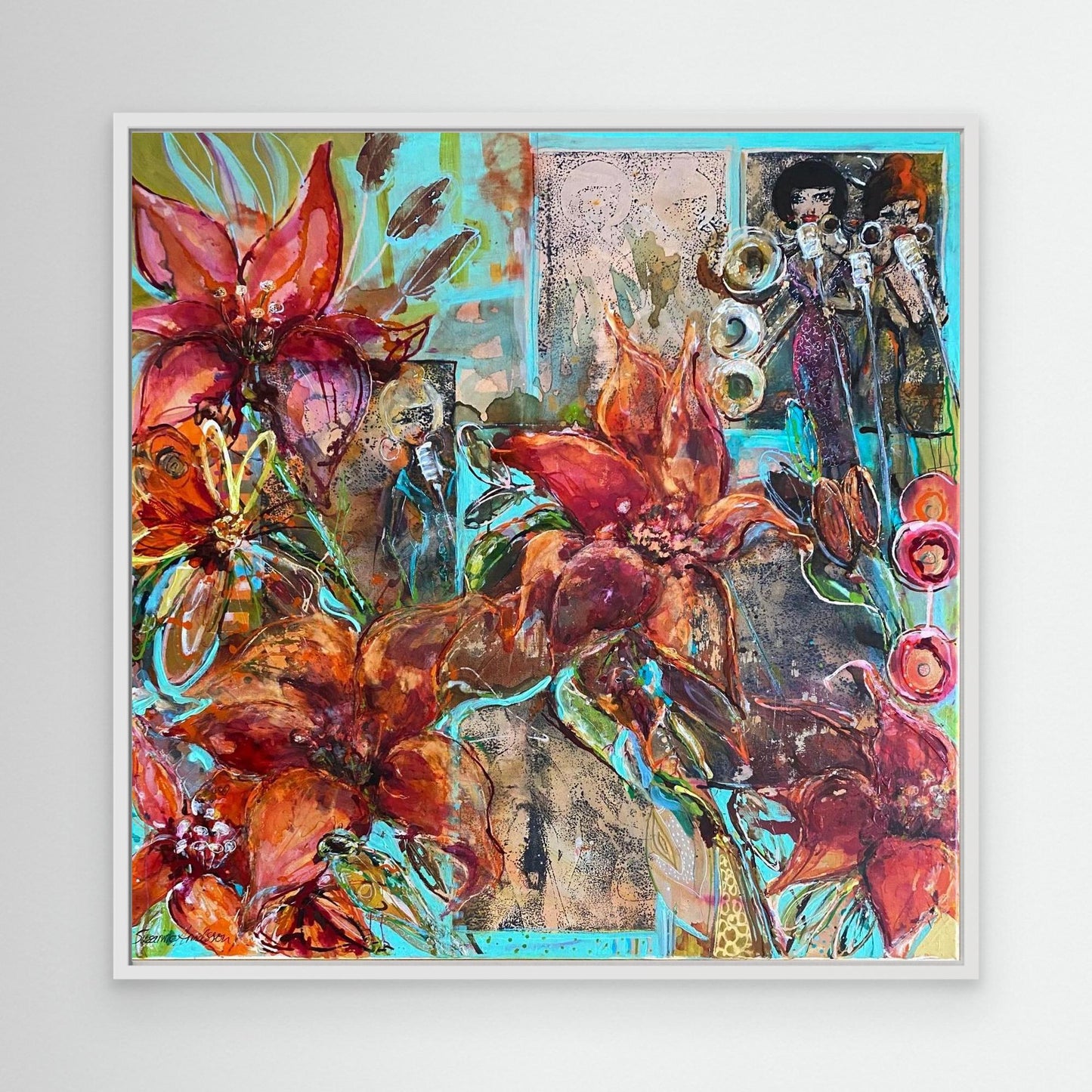 Köpa tavla – Tryck på Canvas Mystical Garden Jazz