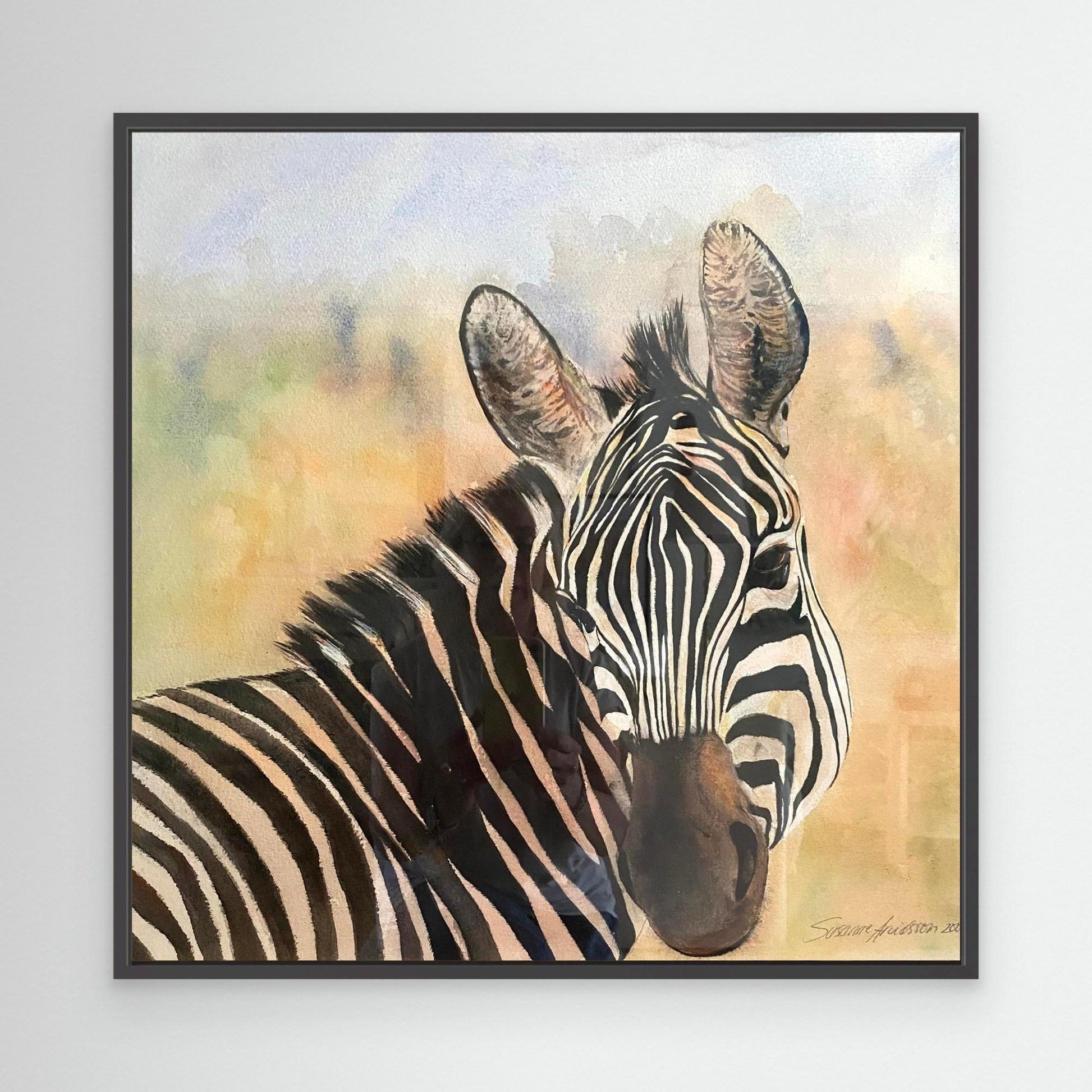 Zebra Väggkonst på Canvas – Safari Tema
