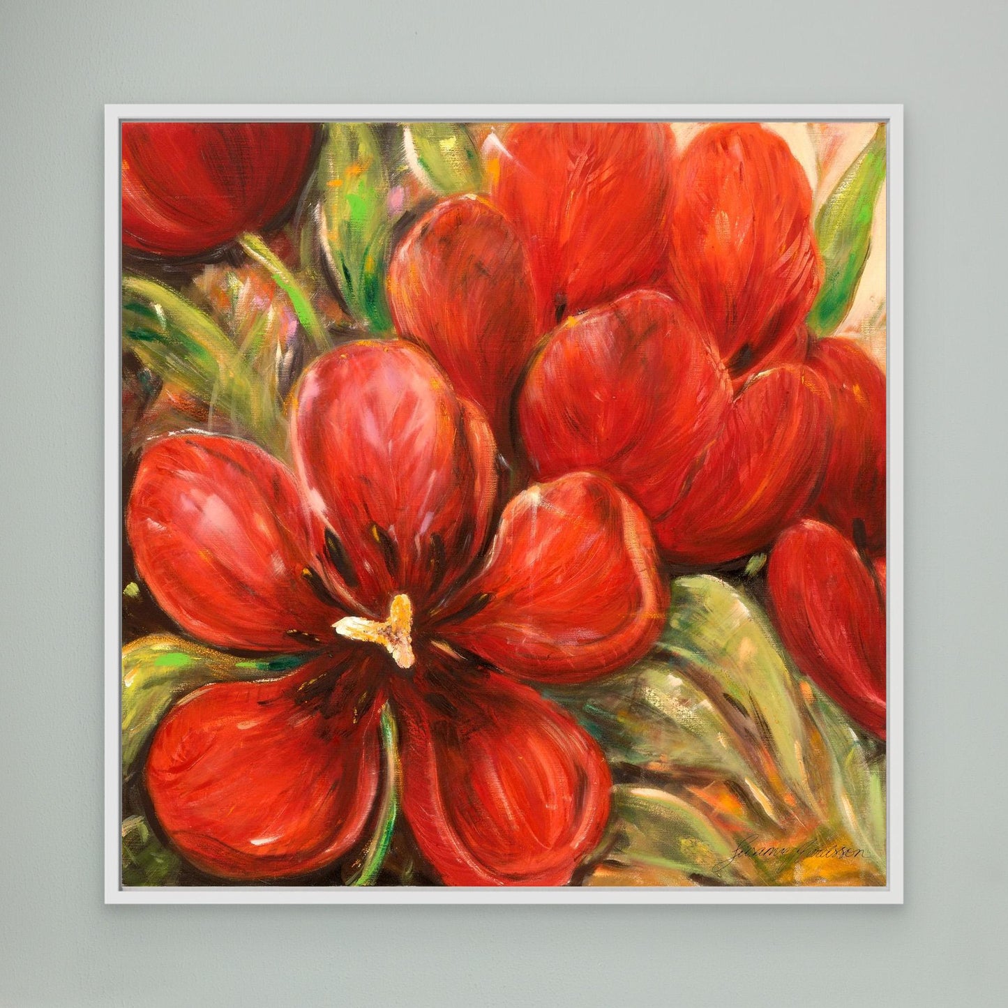 Röda tulpaner - prints on Canvas