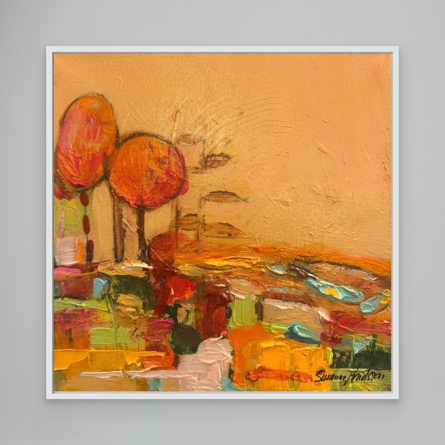 Orange - Konsttryck på canvas 