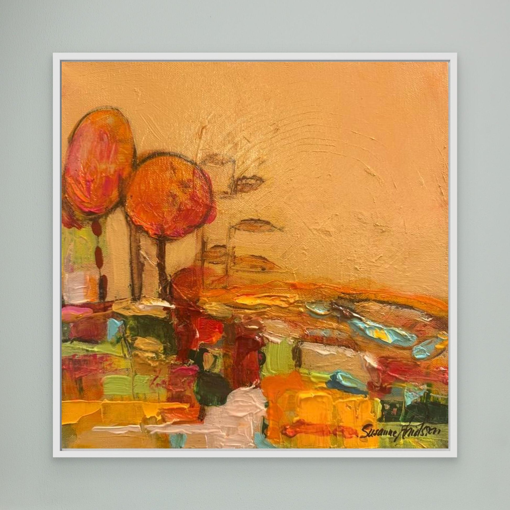 Orange - Konsttryck på canvas 