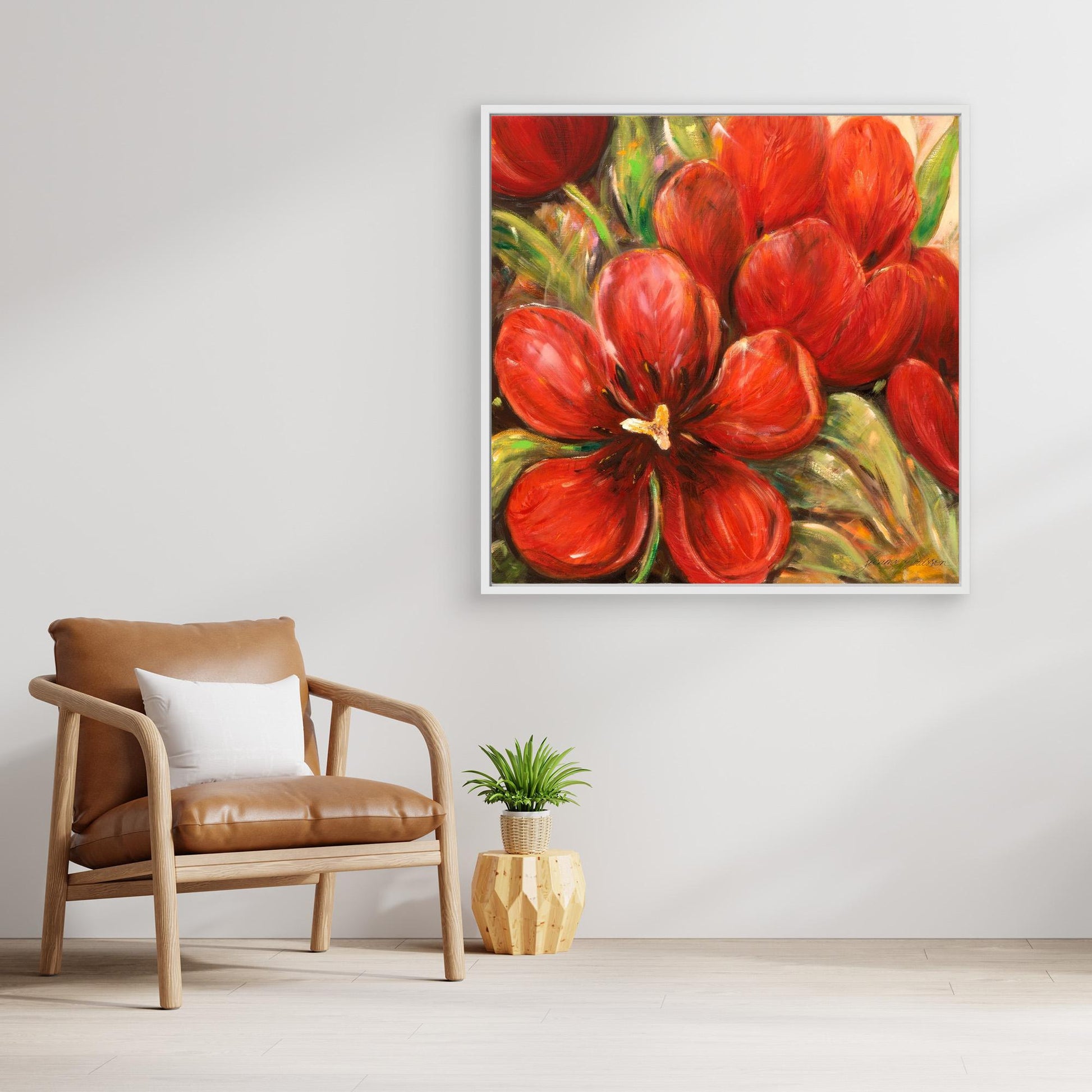 Röda tulpaner - prints on Canvas