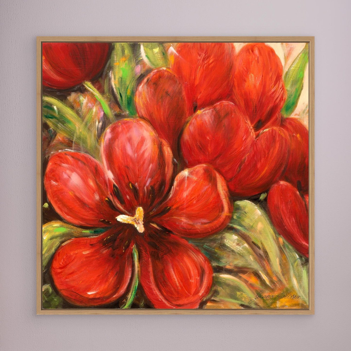 Röda tulpaner - prints on Canvas