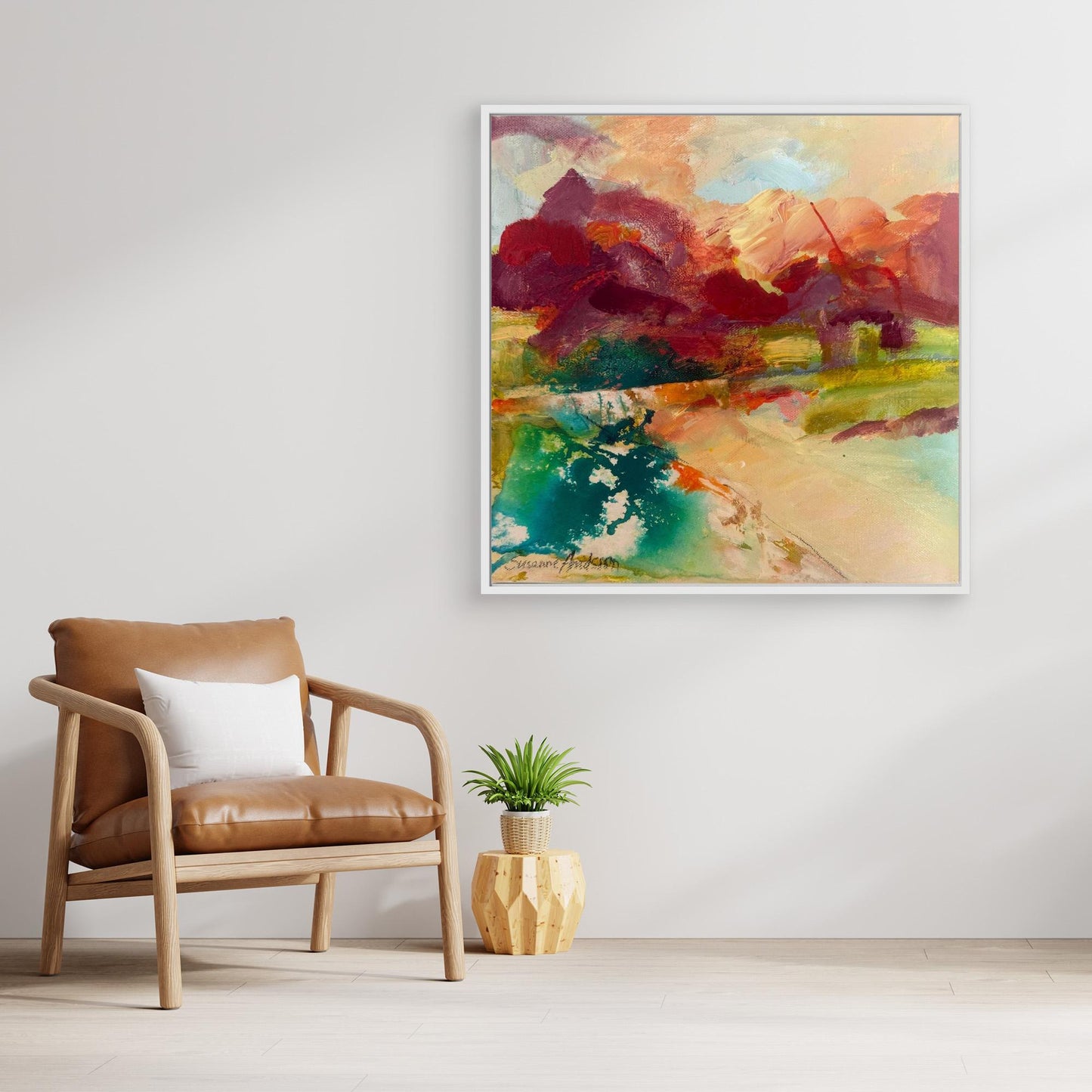 Sprudlande Färgglädje - Tryck på canvas