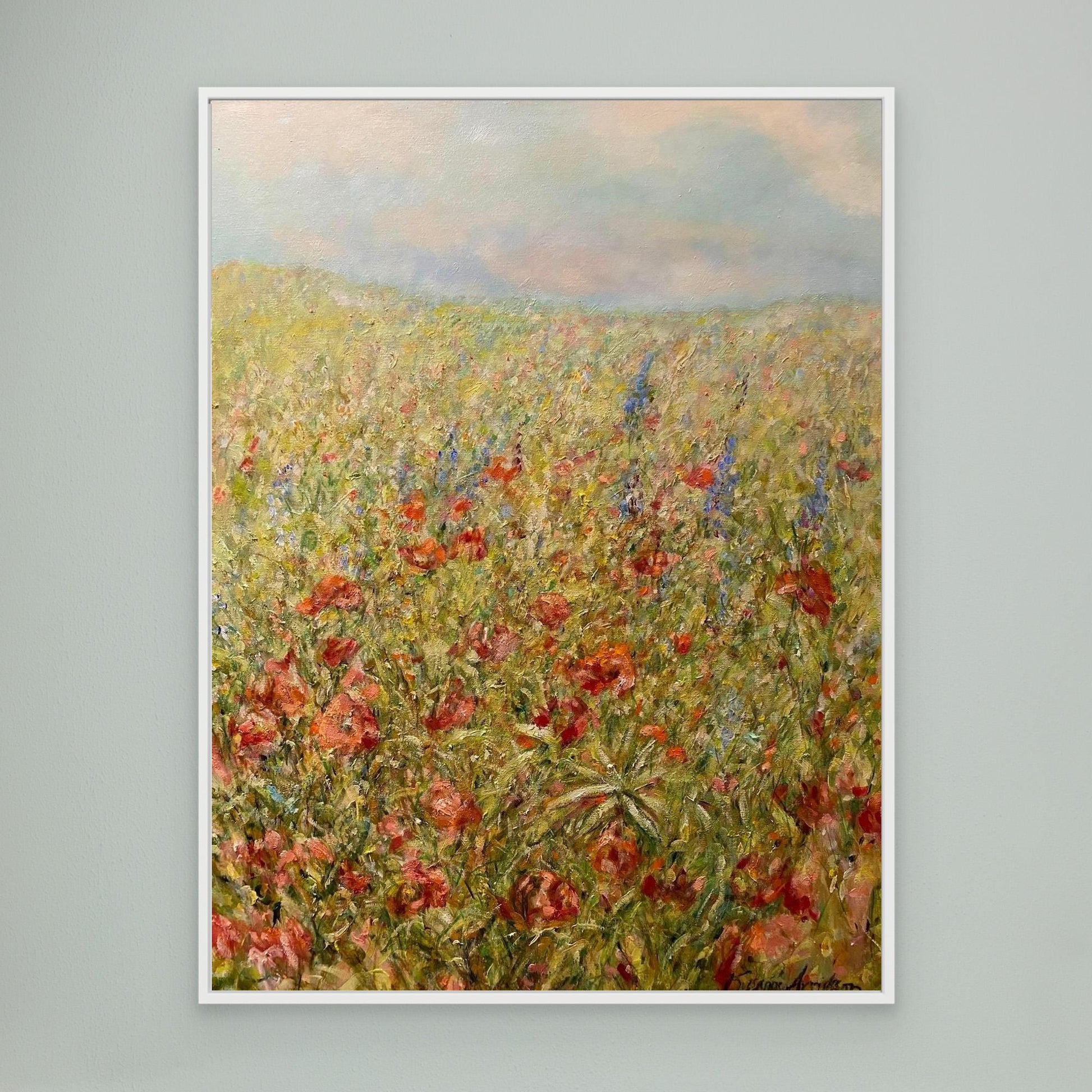Sommaräng – konsttryck på duk i impressionistisk stil