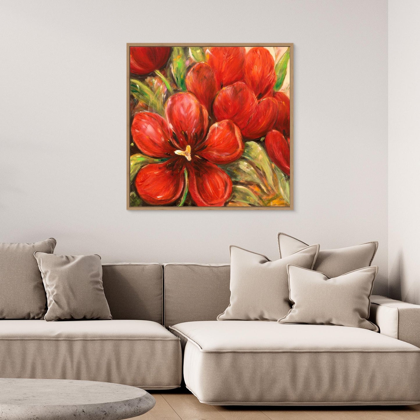 Röda tulpaner - prints on Canvas