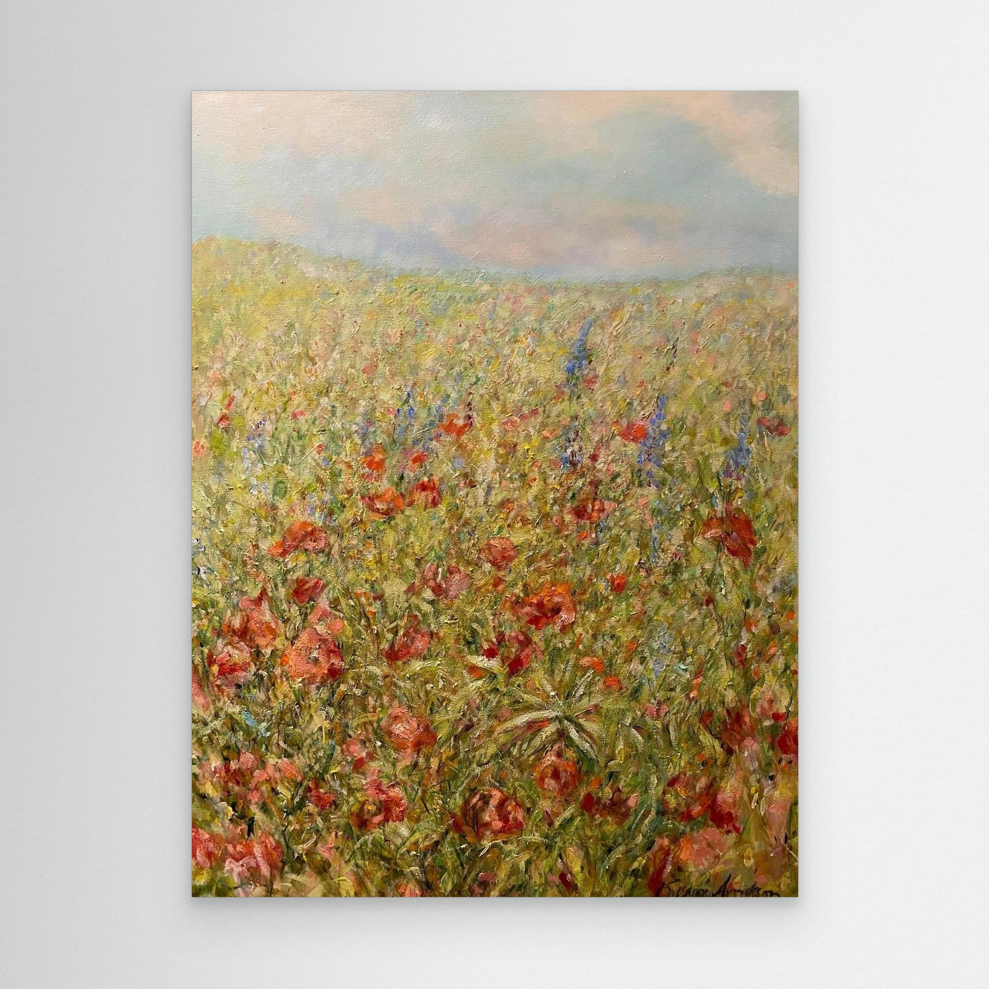 Sommaräng – konsttryck på duk i impressionistisk stil