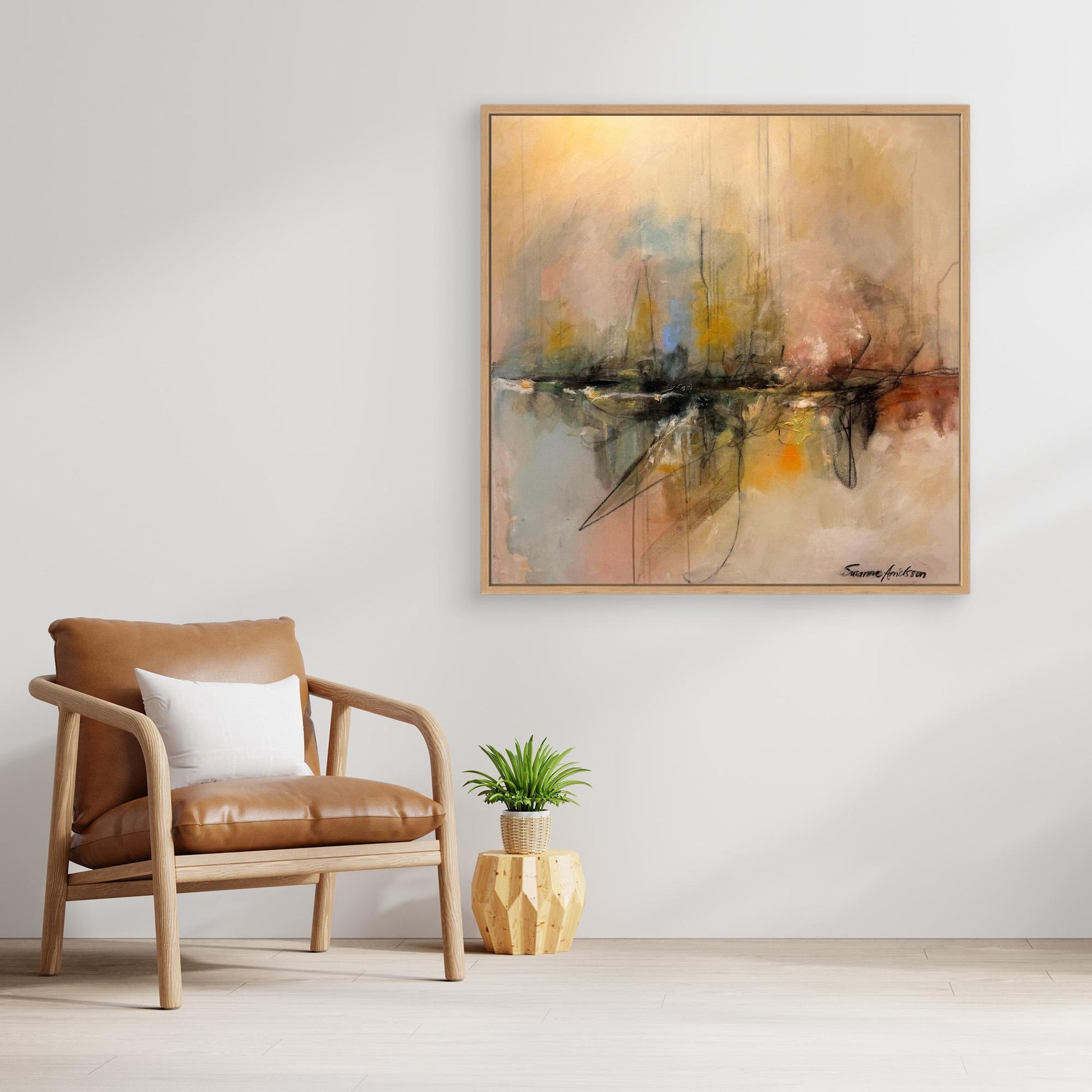 Stor canvas tavla - Braking waves