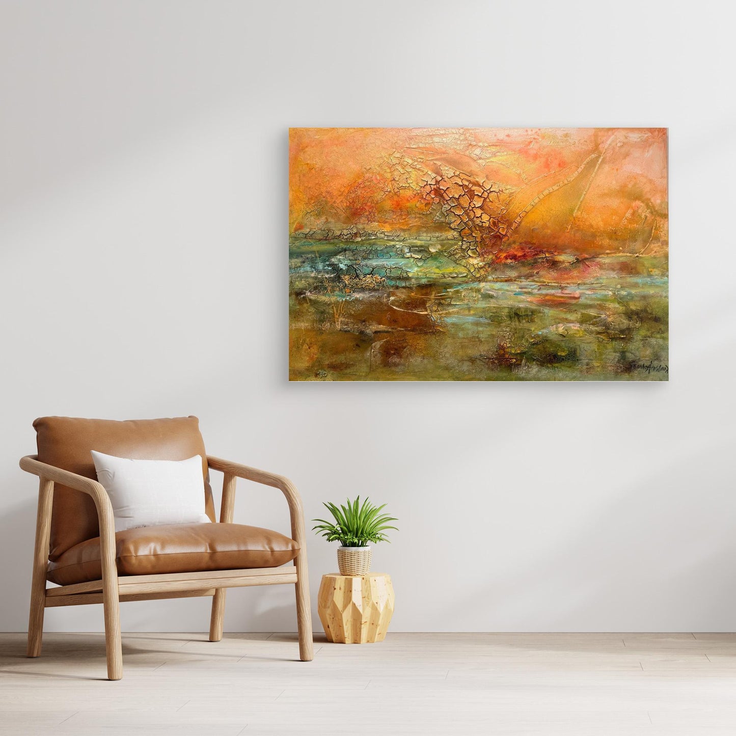 Konsttryck på canvas – Glödande Horisont 