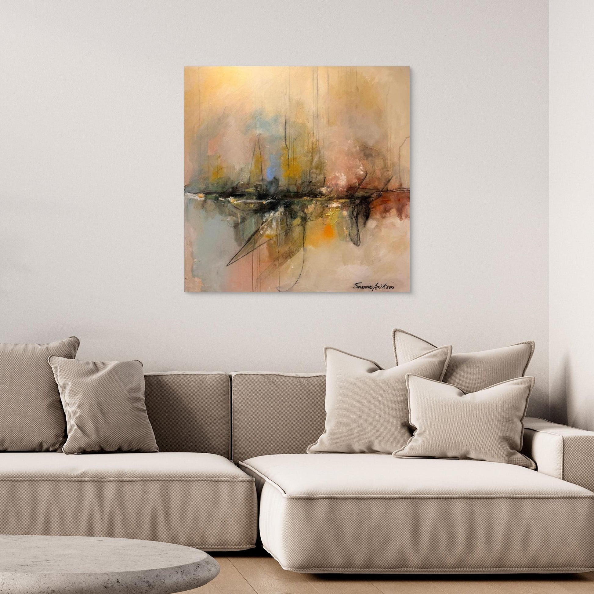 Stor canvas tavla - Braking waves