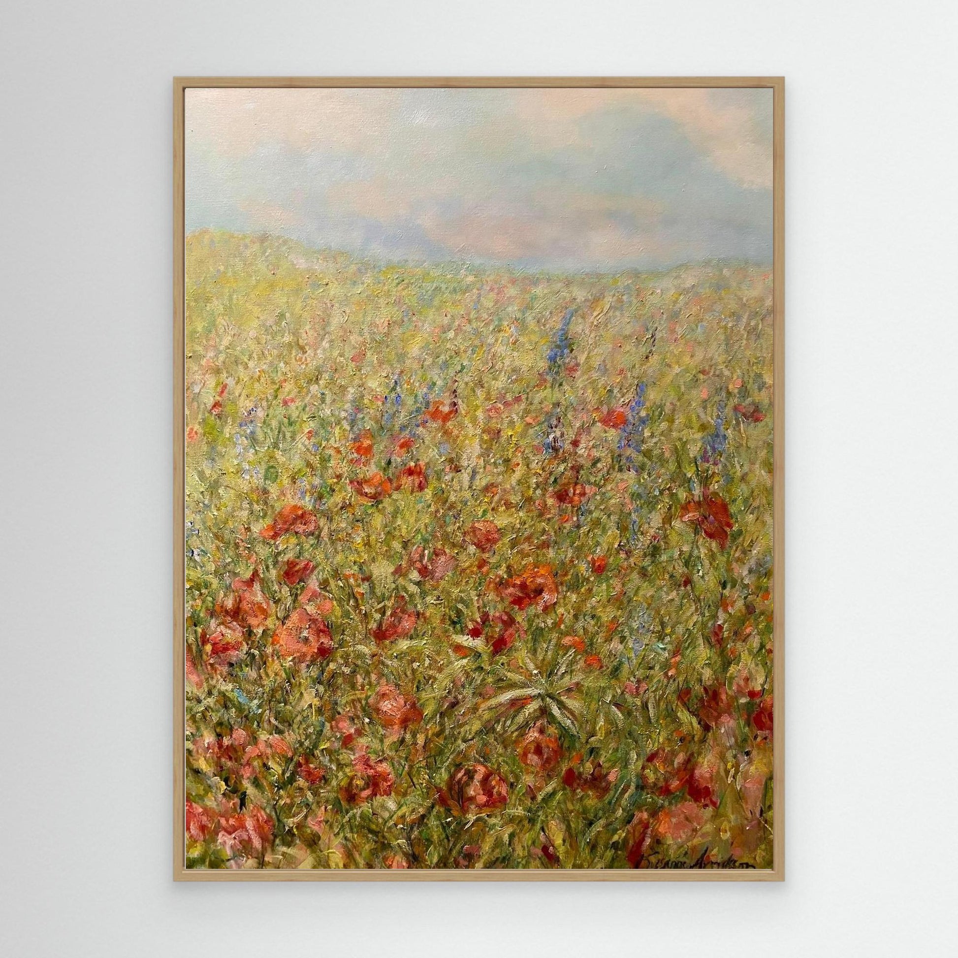 Sommaräng – konsttryck på duk i impressionistisk stil