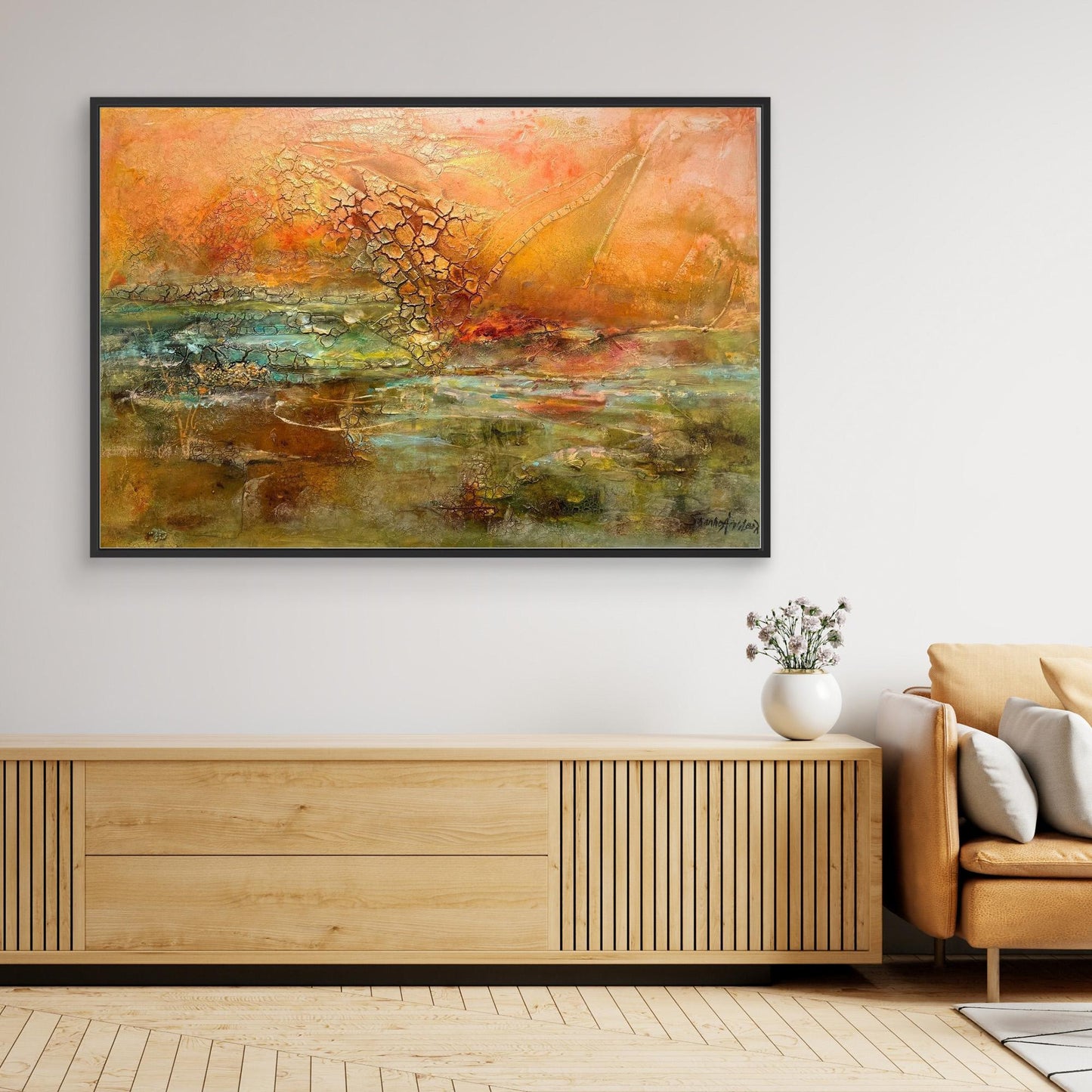 Konsttryck på canvas – Glödande Horisont 