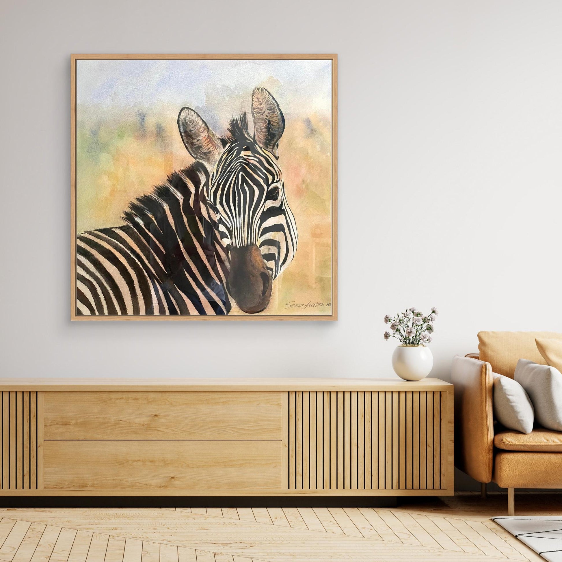 Zebra Väggkonst på Canvas – Safari Tema