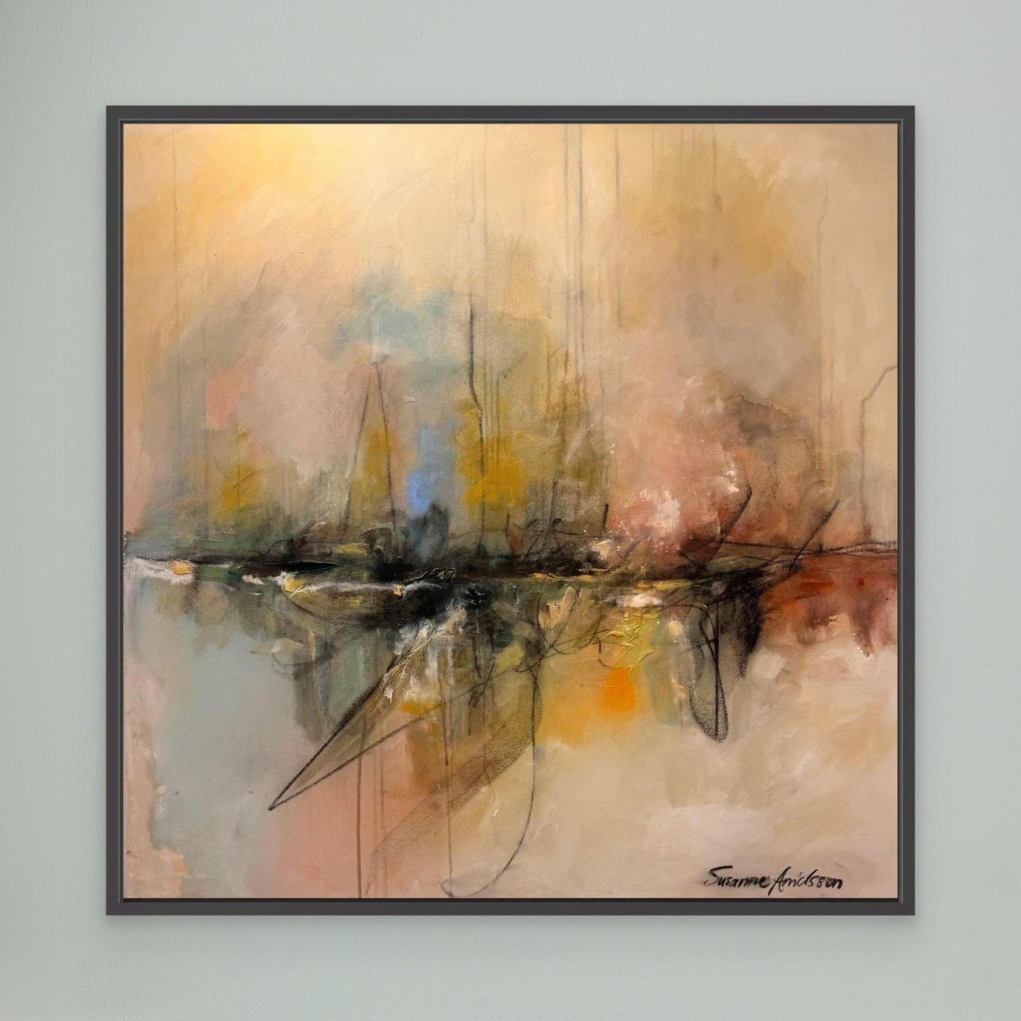 Stor canvas tavla - Braking waves