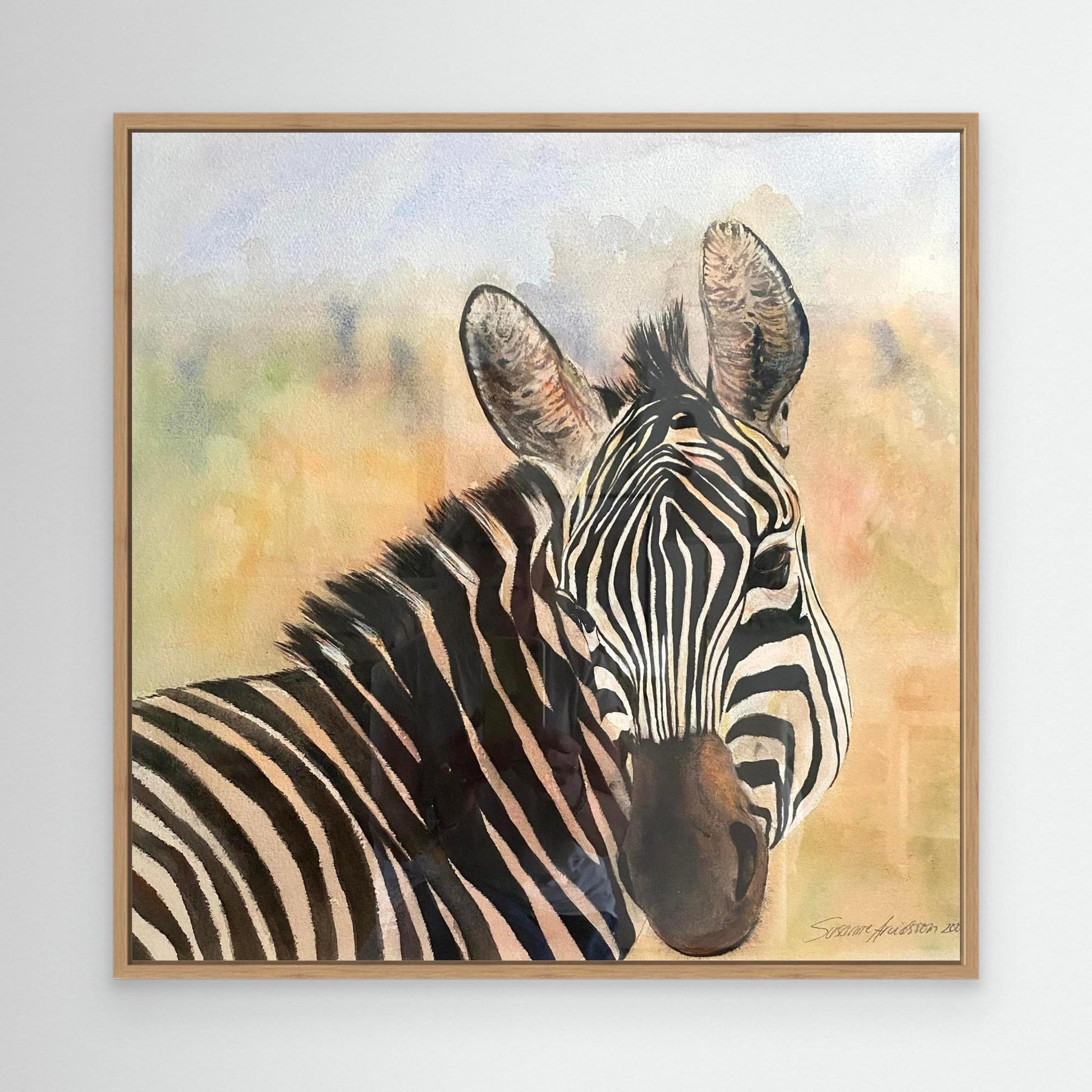 Zebra Väggkonst på Canvas – Safari Tema