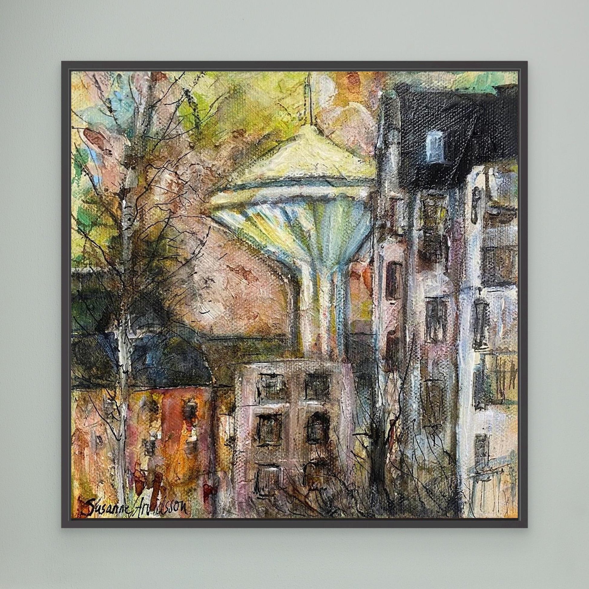 Konsttryck på canvasduk- på Svampen i Örebro