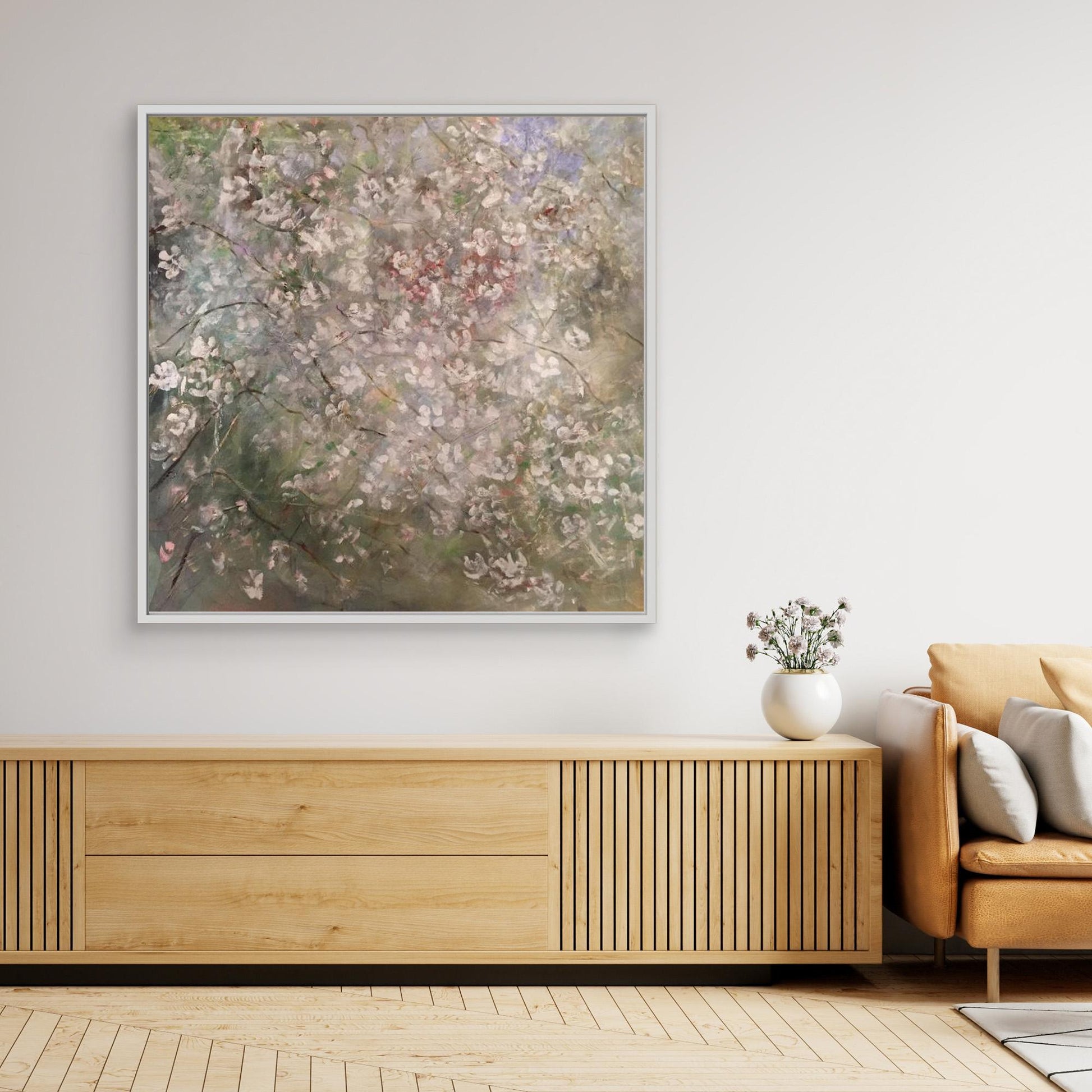 Blomsterdis – konsttryck på canvas med mjuk vårkänsla