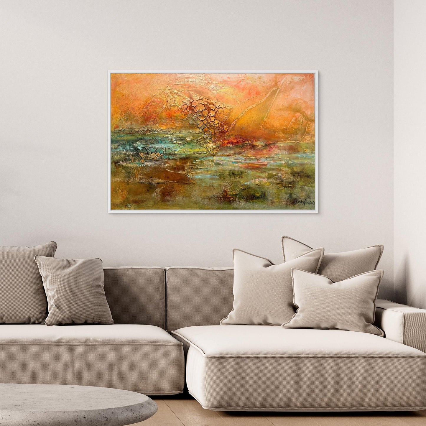 Konsttryck på canvas – Glödande Horisont 