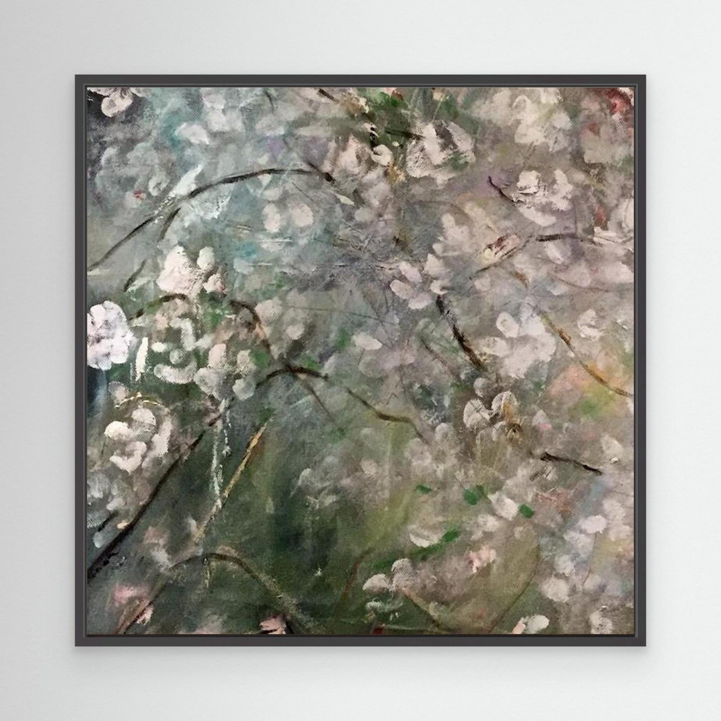 Blomsterdis II – konsttryck på duk i mjuka naturtoner