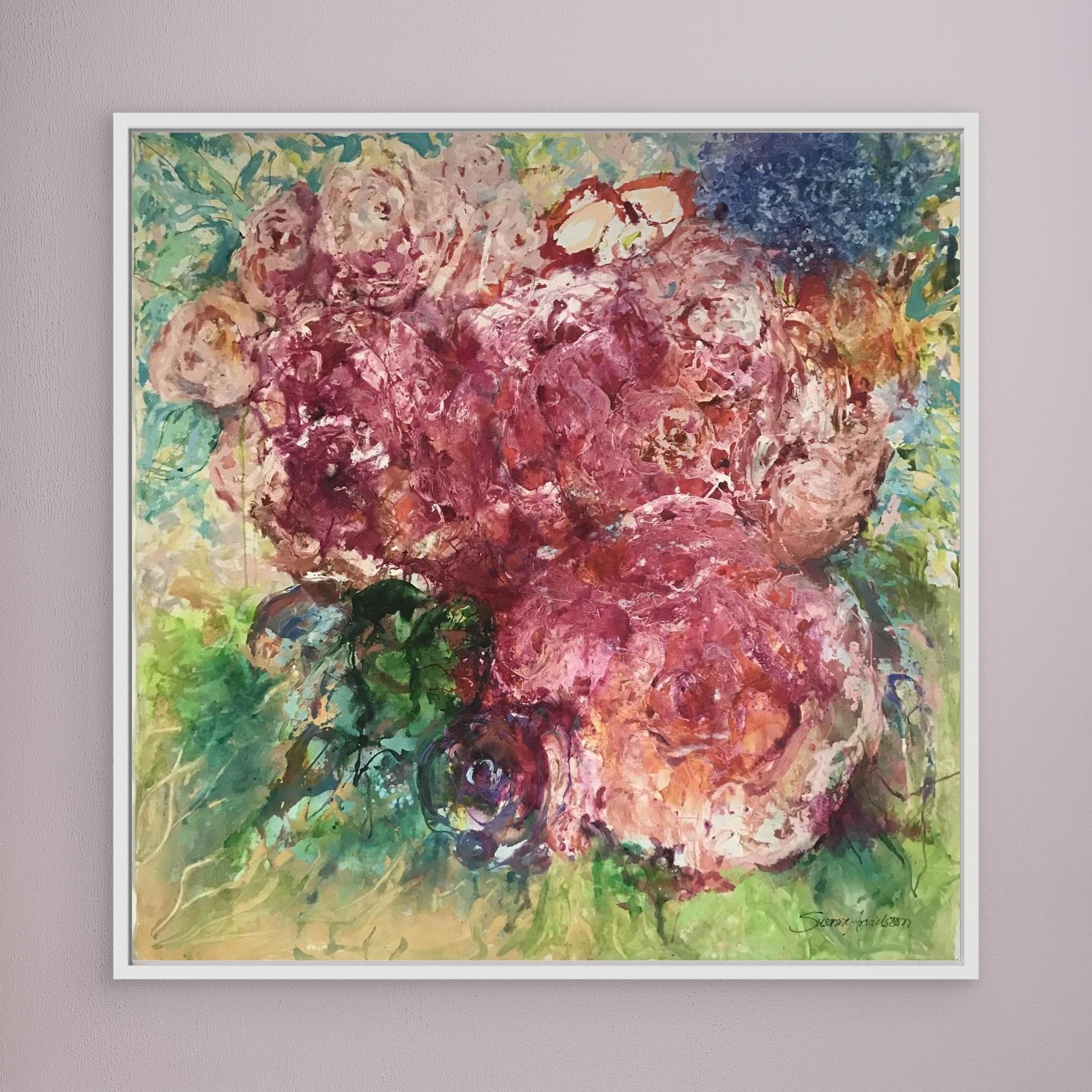 Köpa tavlor - tryck på duk-Abstract Peony Dreams