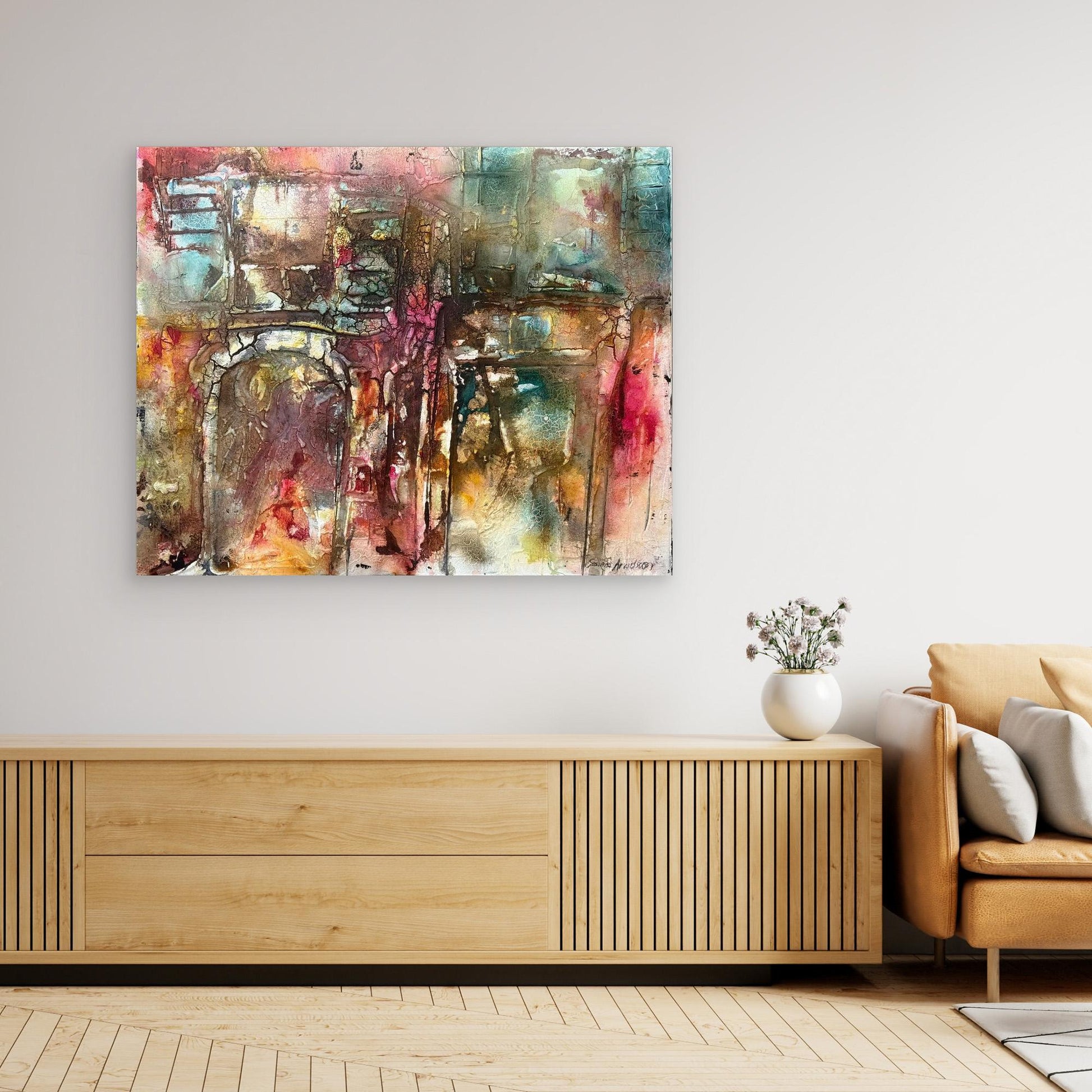 Abstrakt konst - tryck på canvas 