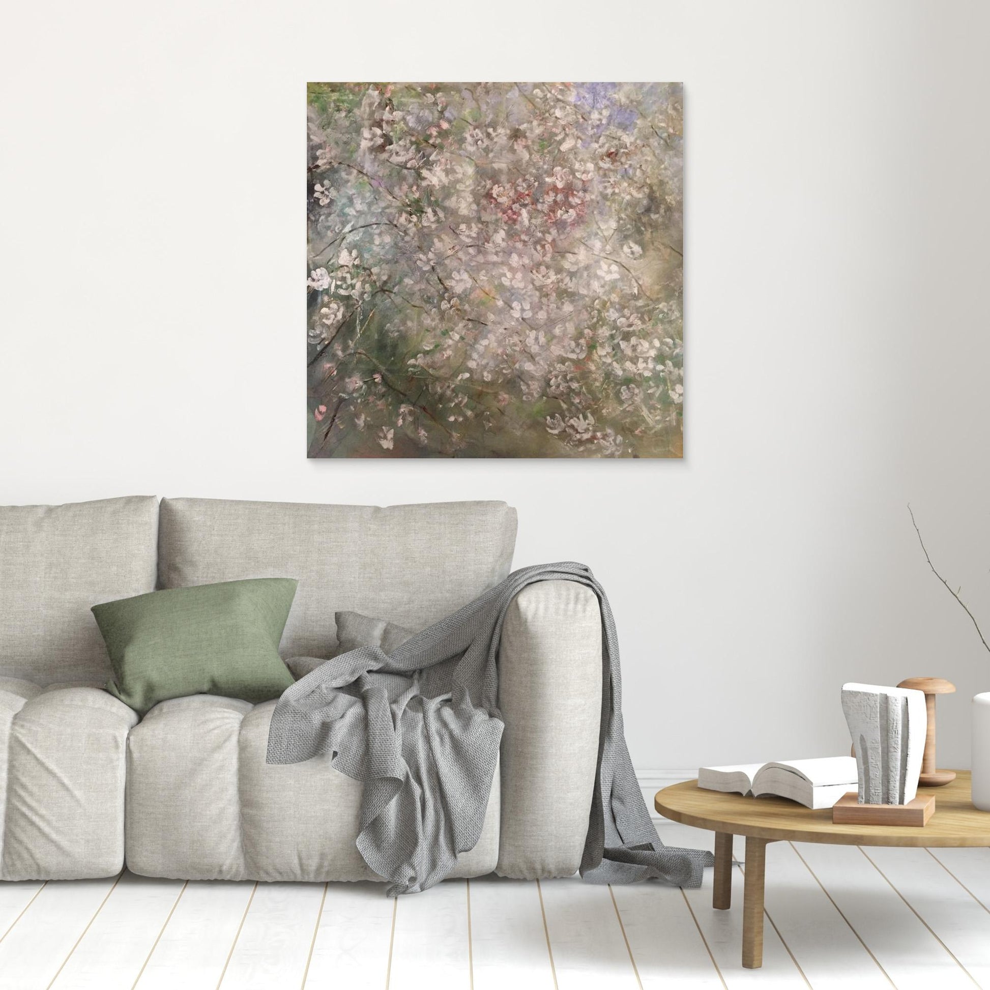 Blomsterdis – konsttryck på canvas med mjuk vårkänsla