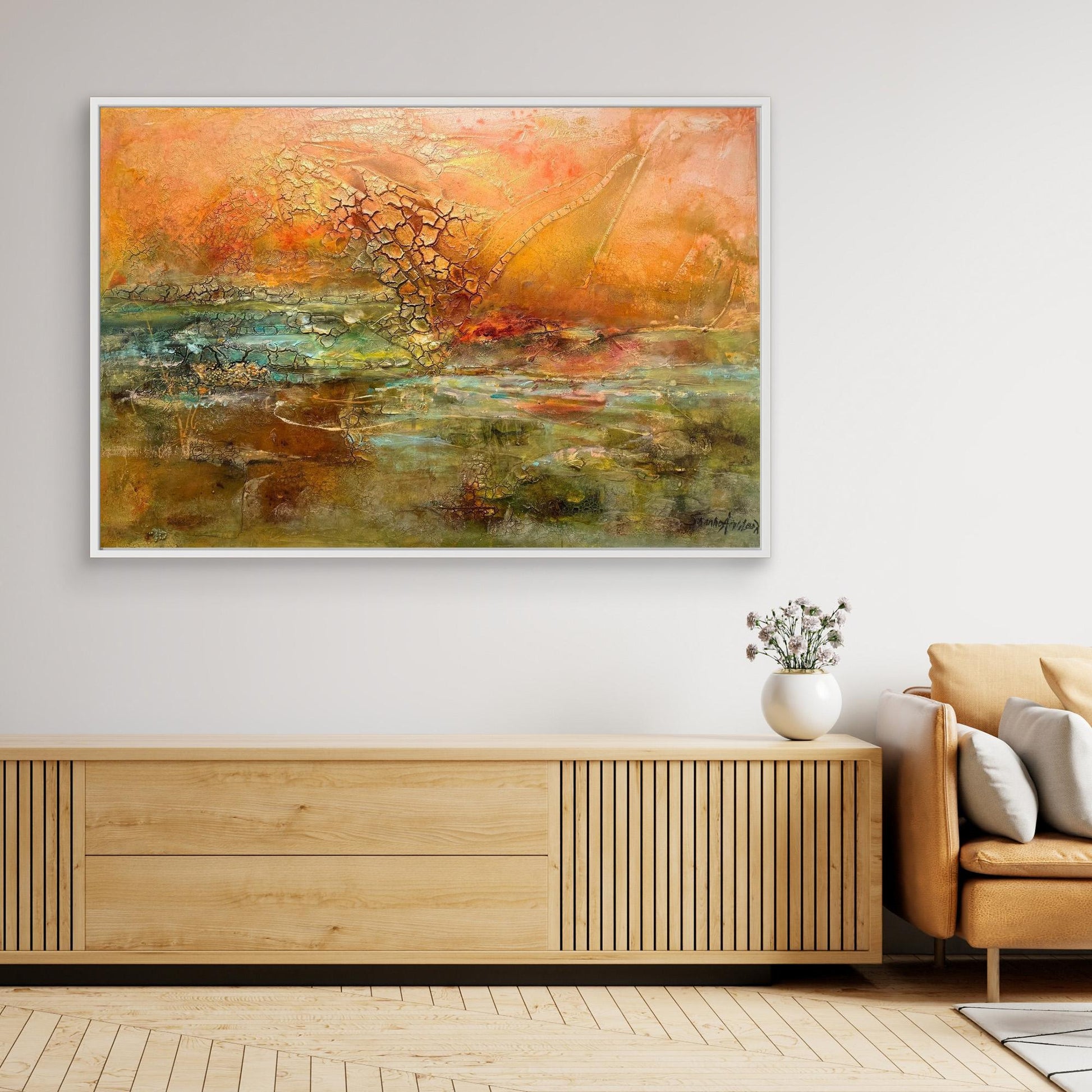 Konsttryck på canvas – Glödande Horisont 