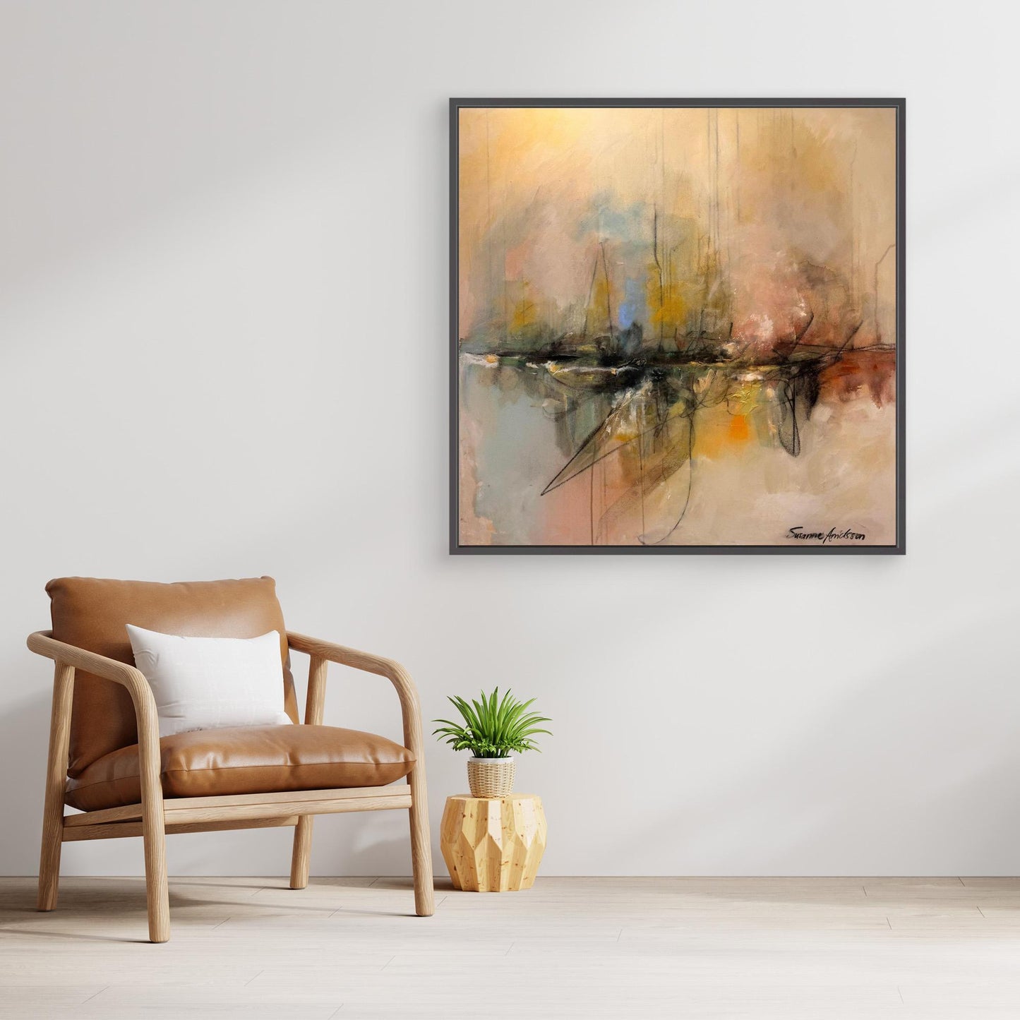 Stor canvas tavla - Braking waves