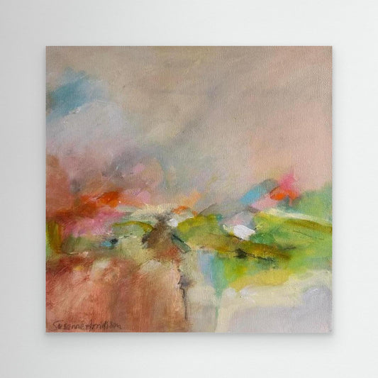 Bortom gröna kullarna - Konsttryck på canvas