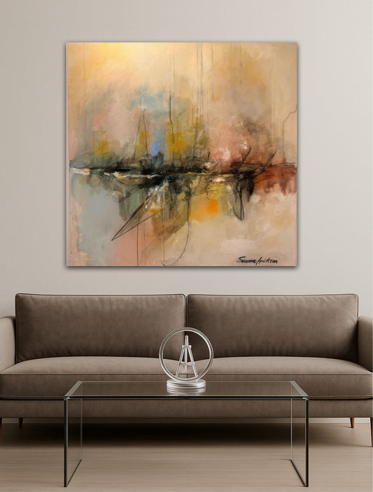 Braking waves - Stor canvas tavla