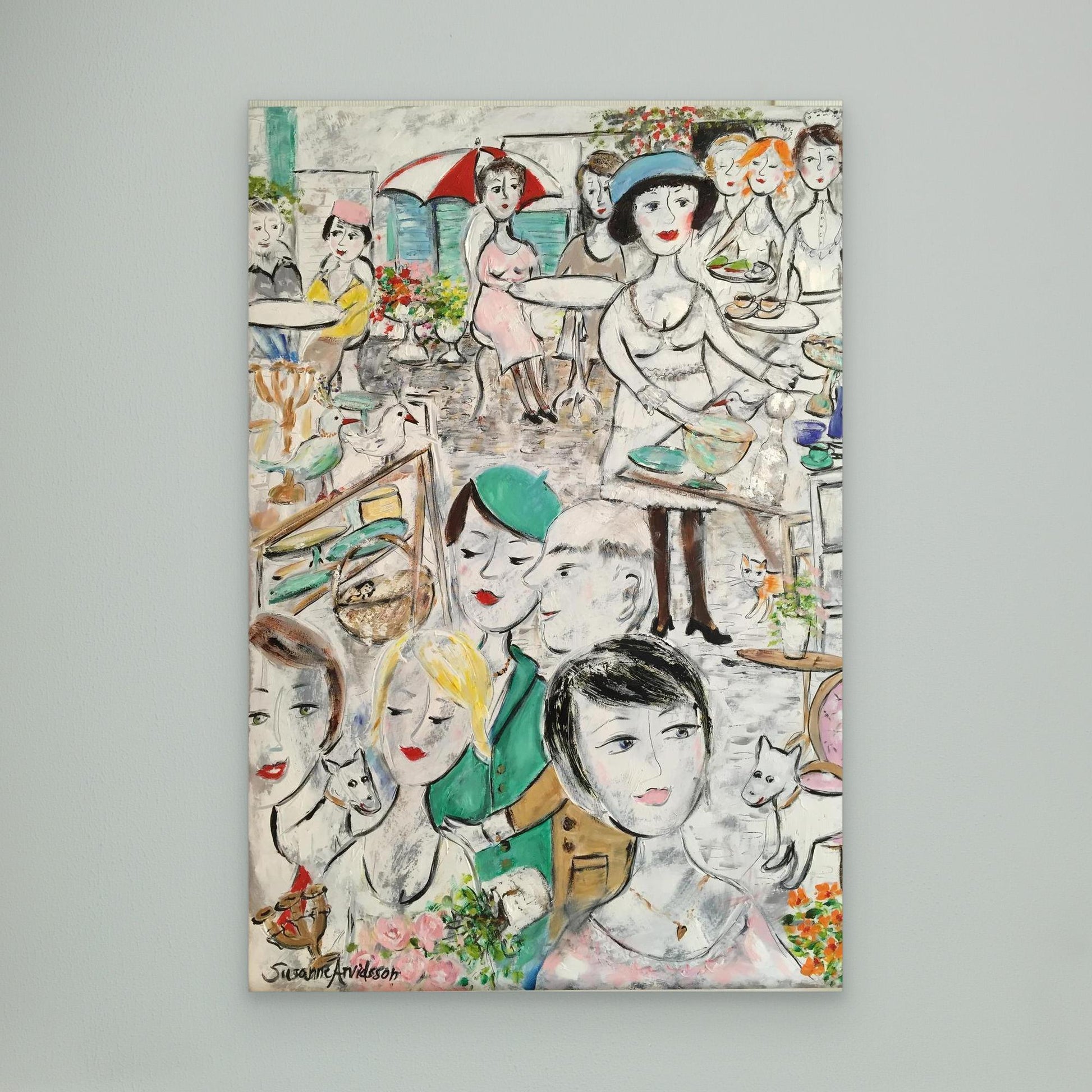 Canvas tavla - Antikmarknad