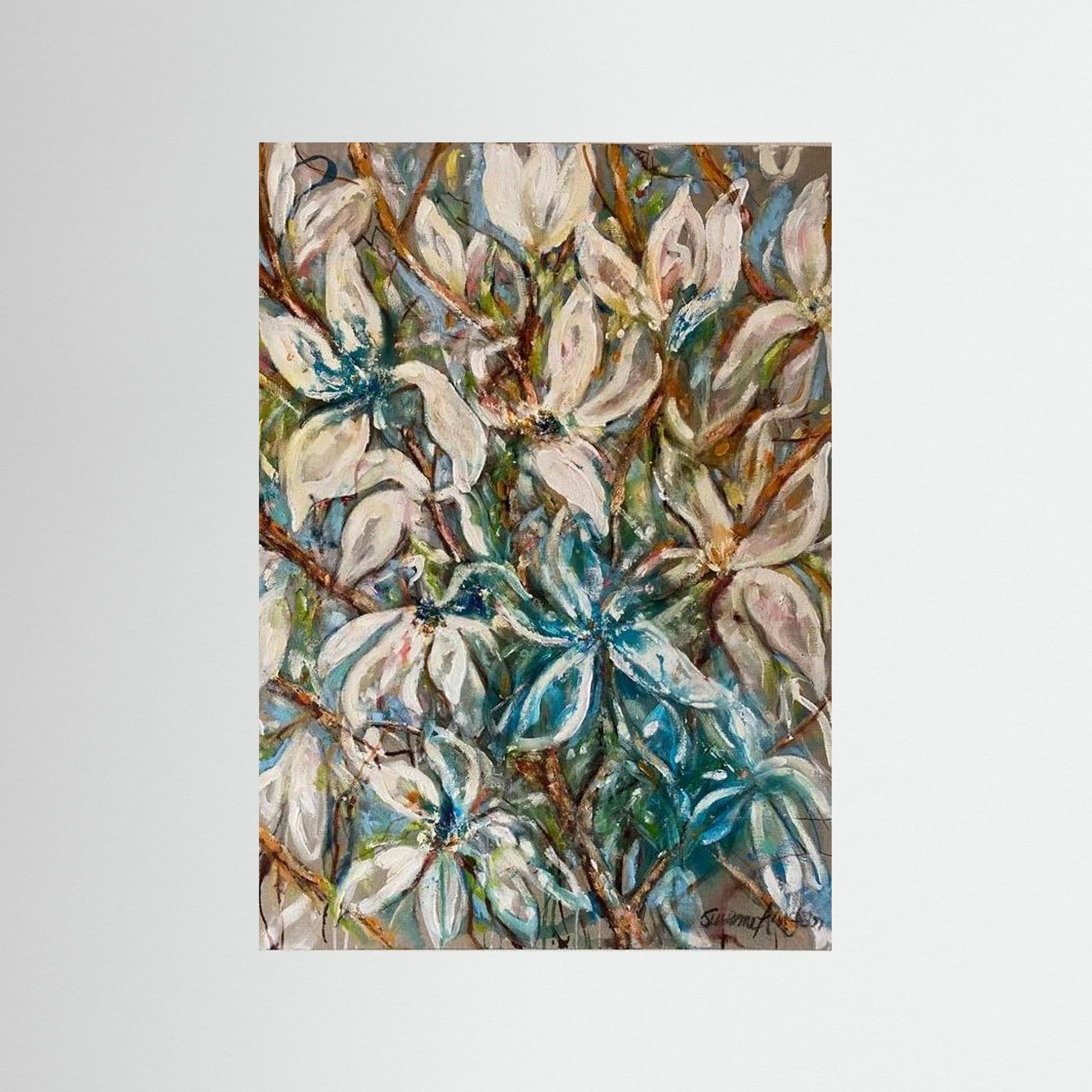 Fine Art Prints / Posters -Modern konst - Abstrakt tavla - Magnolia