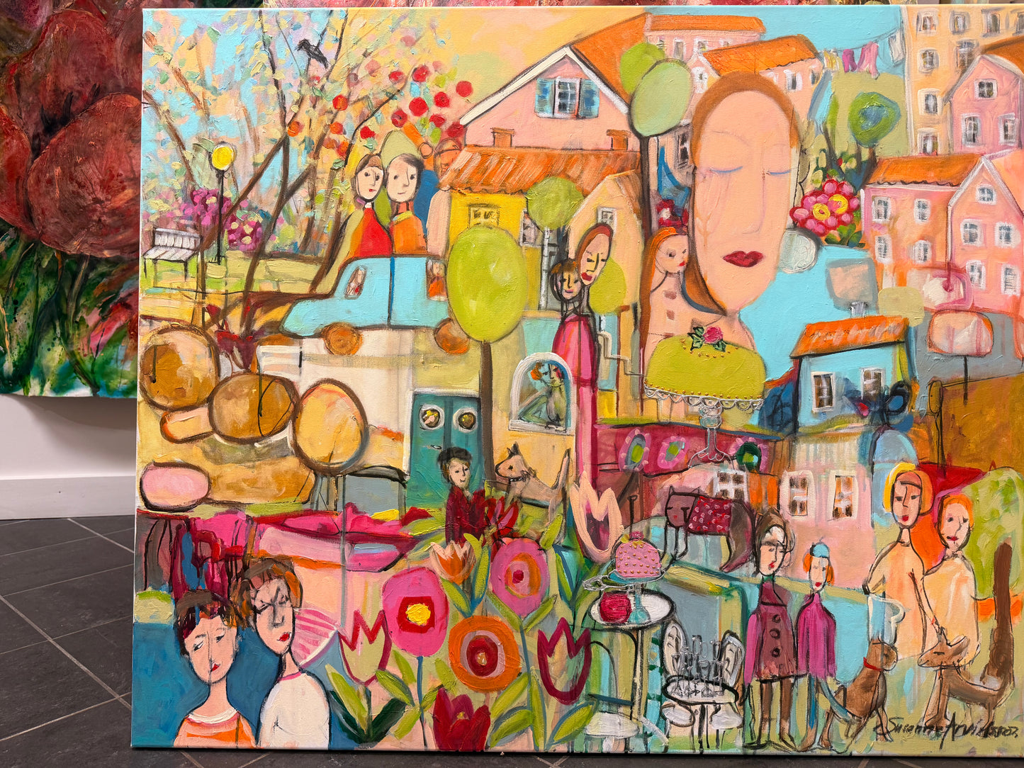 Original målning- Kalas