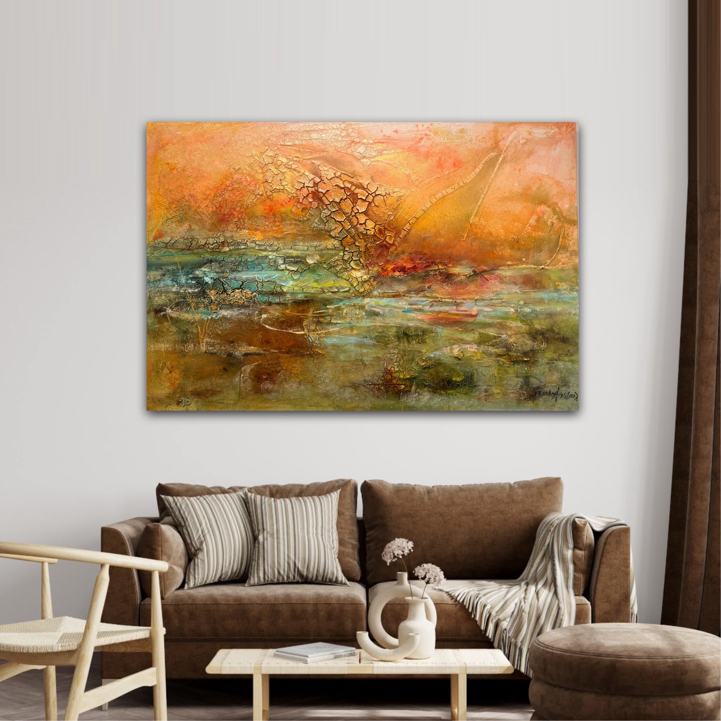 Originalmålning 150 x 100 – Glödande Horisont