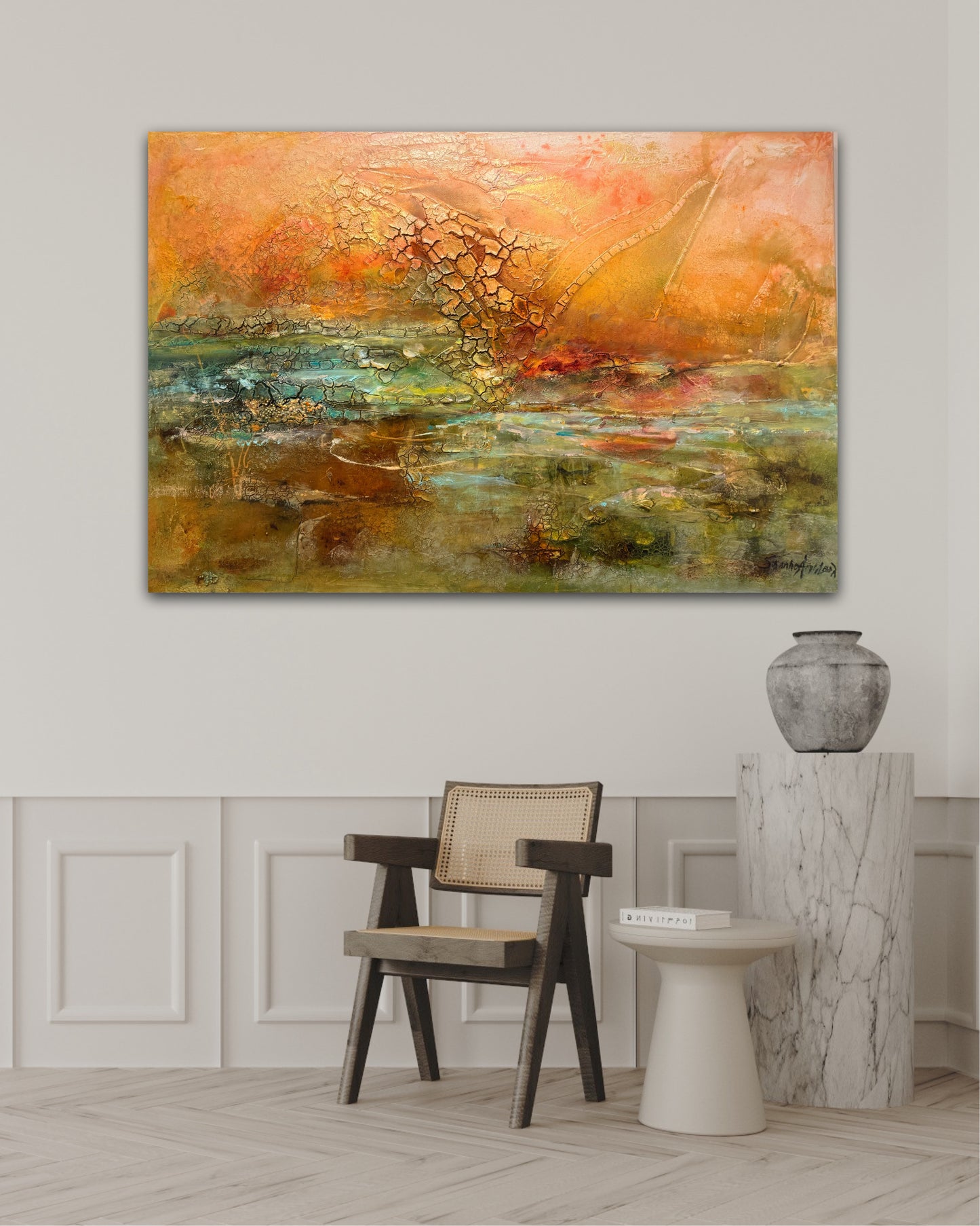 Originalmålning 150 x 100 – Glödande Horisont