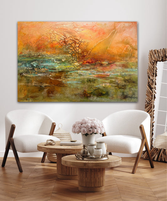 Originalmålning 150 x 100 – Glödande Horisont