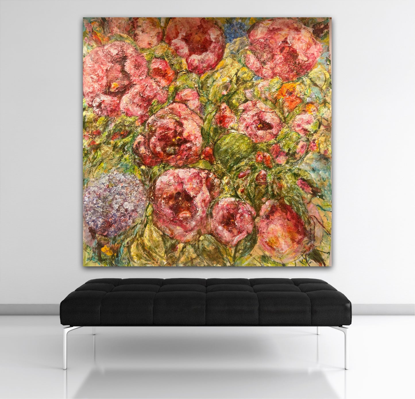 Stor tavla - färgglad originalmålning