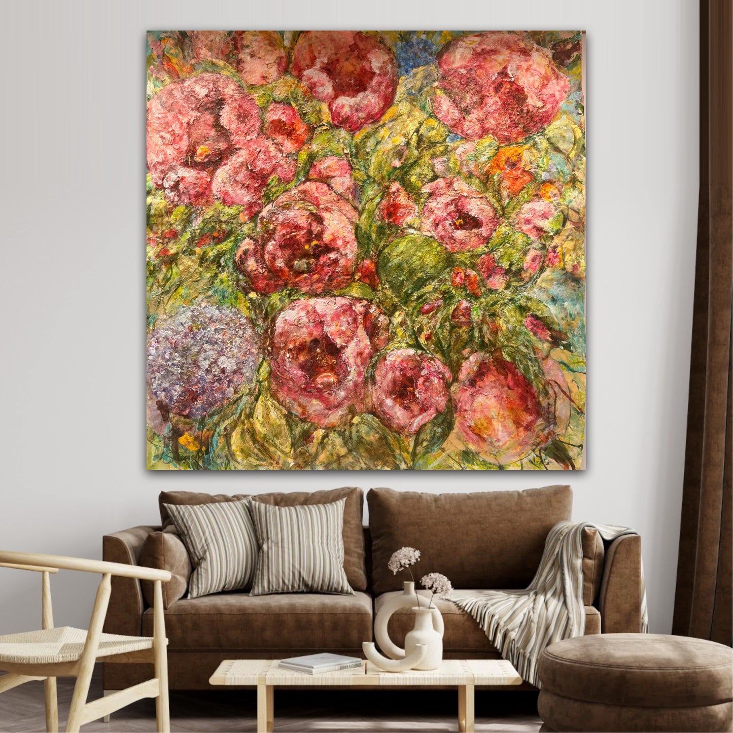 Stor tavla - färgglad originalmålning