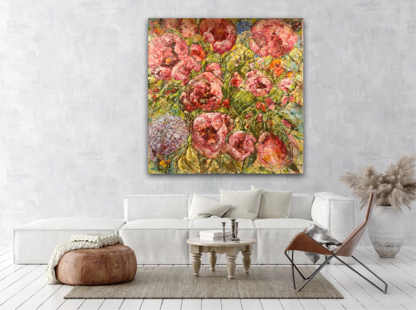 Stor tavla - färgglad originalmålning