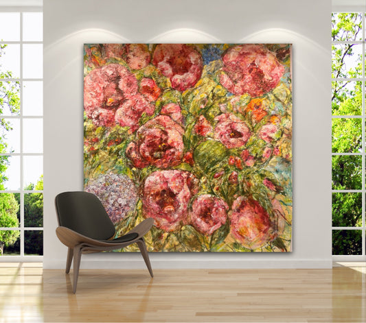 Stor tavla - färgglad originalmålning