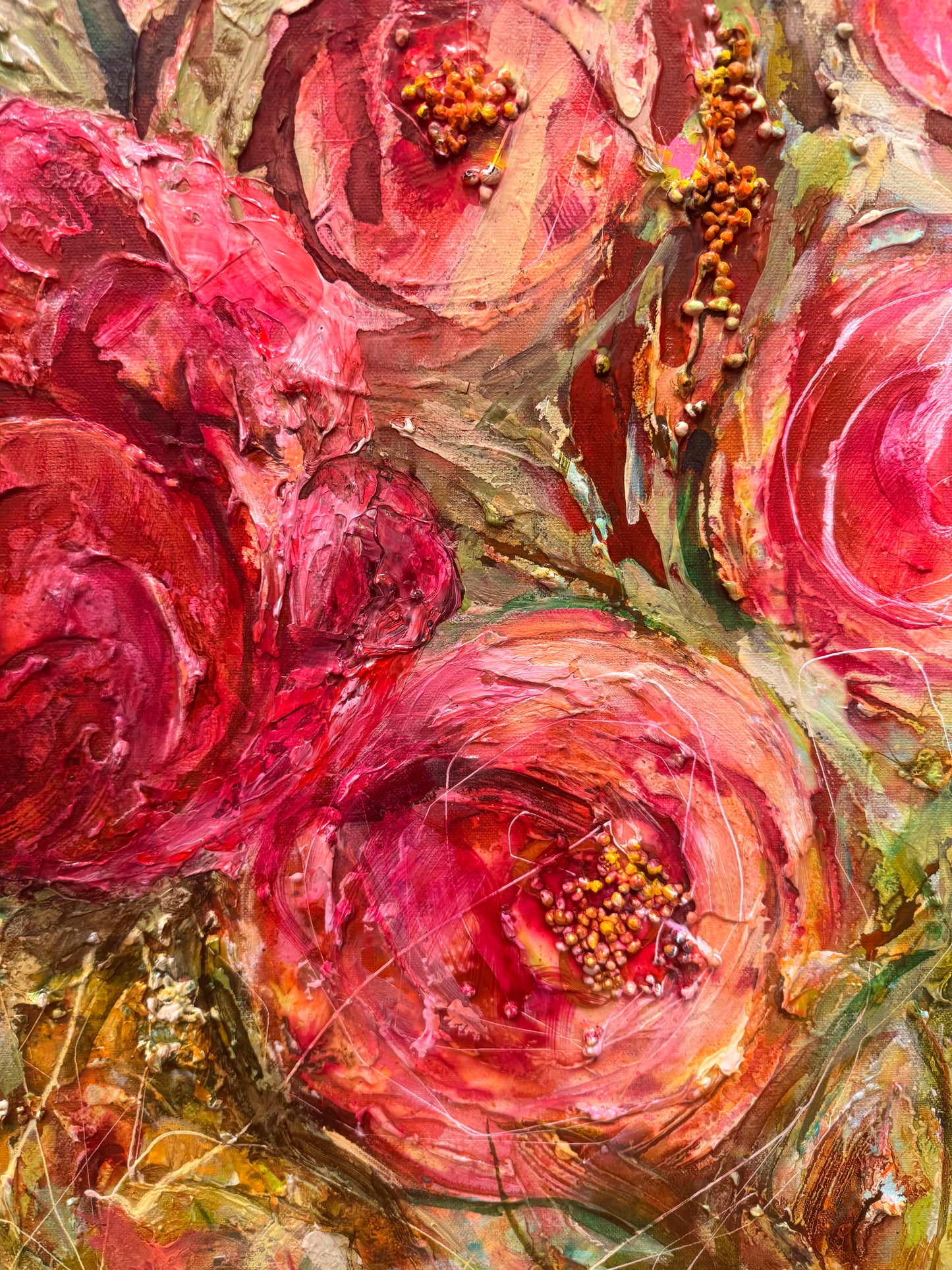 Handmålad tavla - Tulpaner