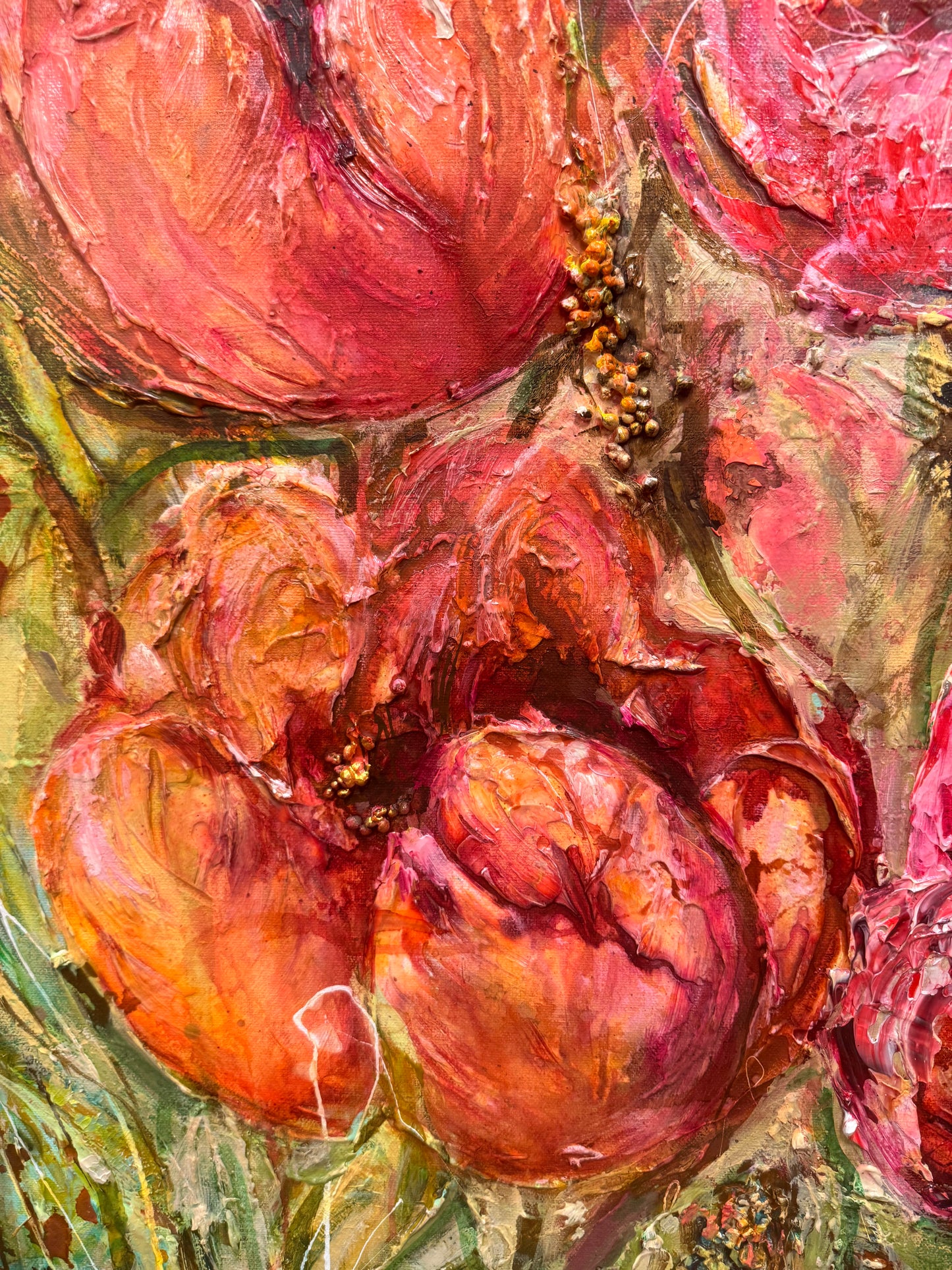 Handmålad tavla - Tulpaner