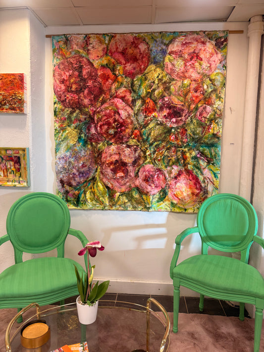 Stor tavla - färgglad originalmålning